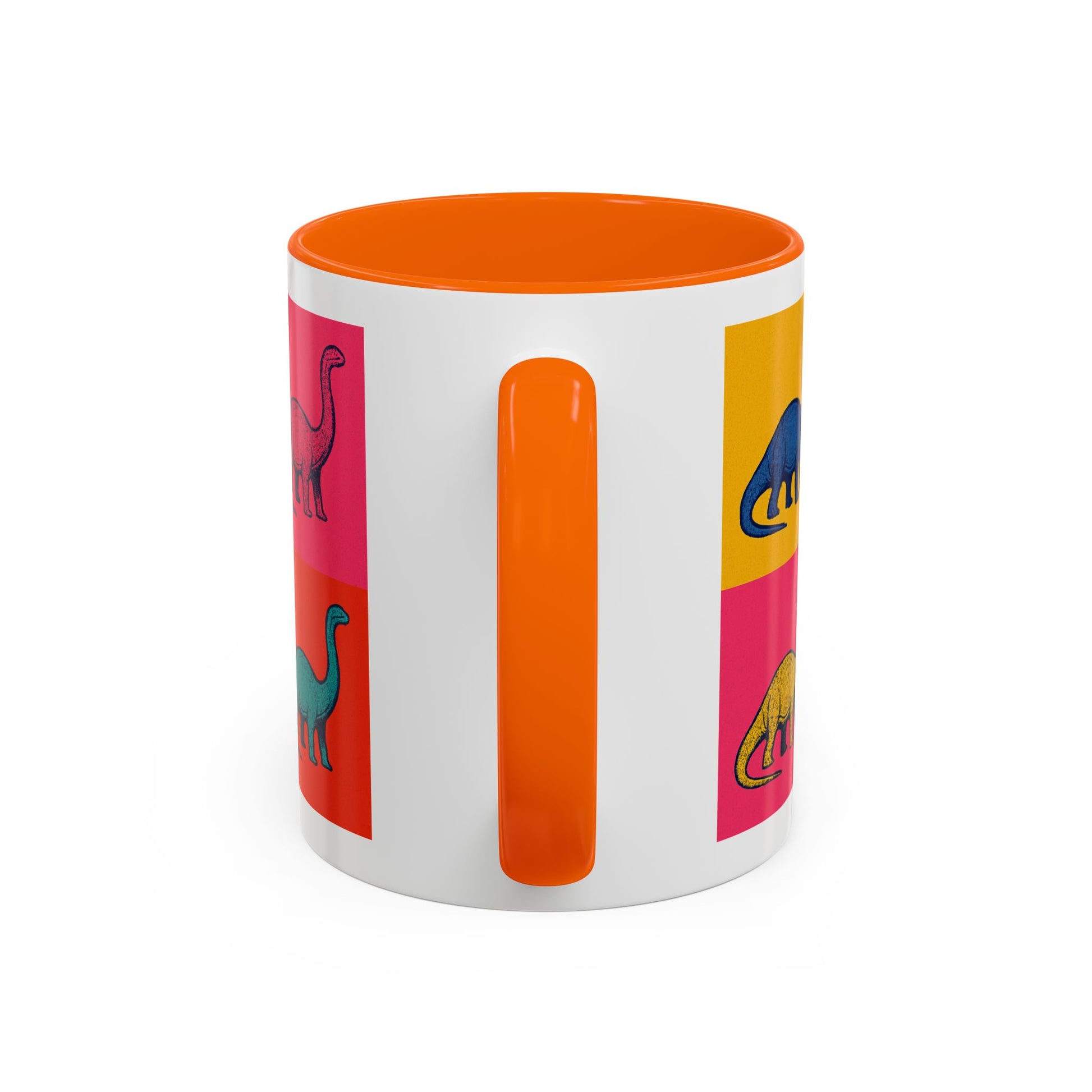 Colorful Dinosaur Accent Coffee Mug - Fun Gift for Dino Lovers, Cute Drinkware for Birthdays, Unique Home Decor, Dinosaur Themed