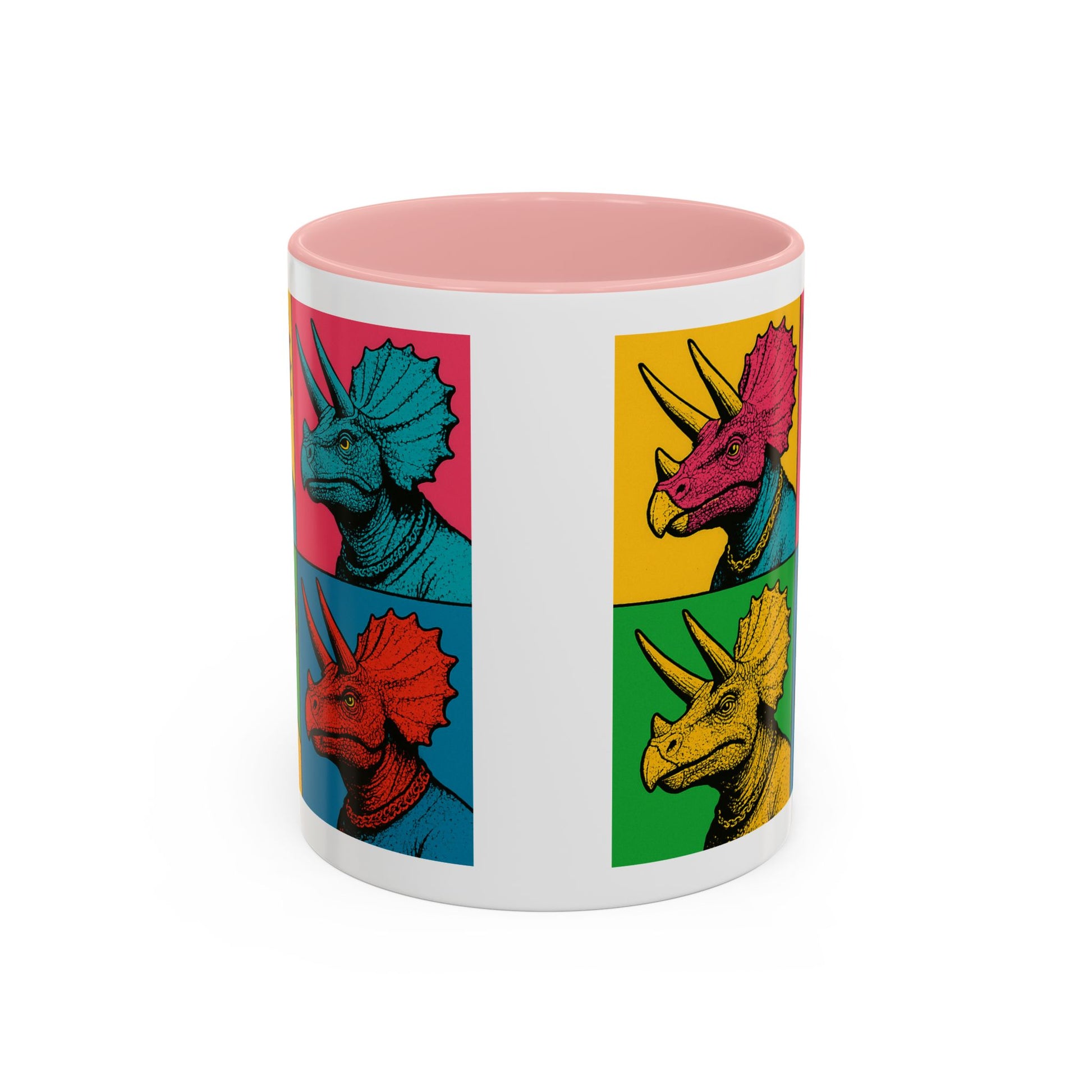 Colorful Triceratops Accent Coffee Mug - Funky Dinosaur Mug, Gift for Dino Lovers, Pop Art Coffee Cup, Holiday or Birthday Gift, Cute [...]