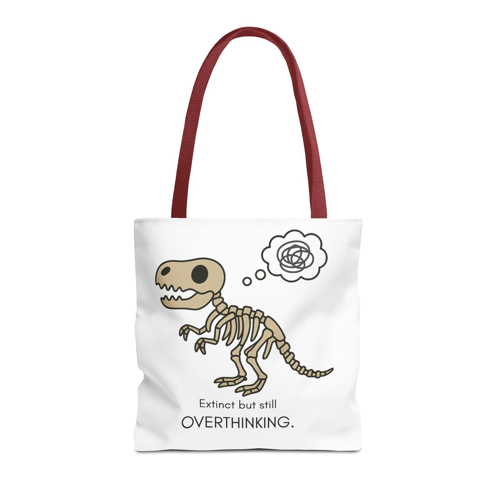 Dinosaur Tote Bag - Extinct but still OVERTHINKING, Funny Tote, Gift for Students, Eco-Friendly Carryall, Unique Shopper Bag, Cute Bag [...]
