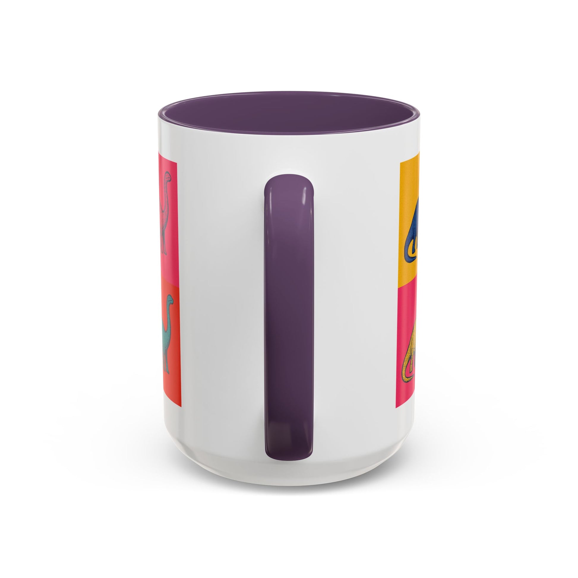 Colorful Dinosaur Accent Coffee Mug - Fun Gift for Dino Lovers, Cute Drinkware for Birthdays, Unique Home Decor, Dinosaur Themed