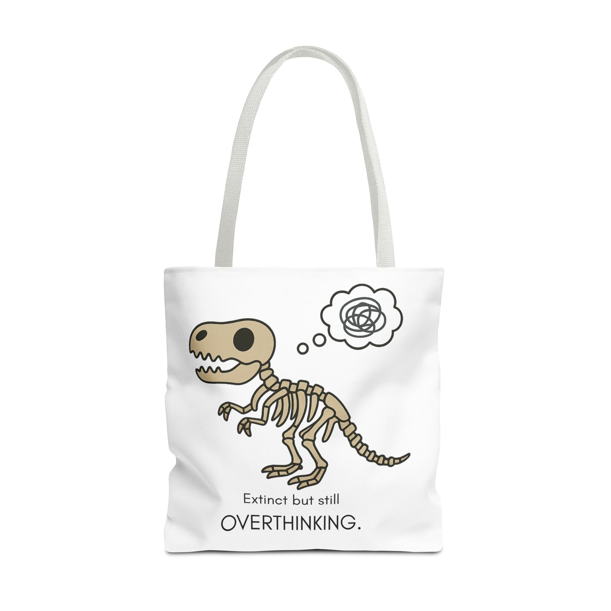 Dinosaur Tote Bag - Extinct but still OVERTHINKING, Funny Tote, Gift for Students, Eco-Friendly Carryall, Unique Shopper Bag, Cute Bag [...]