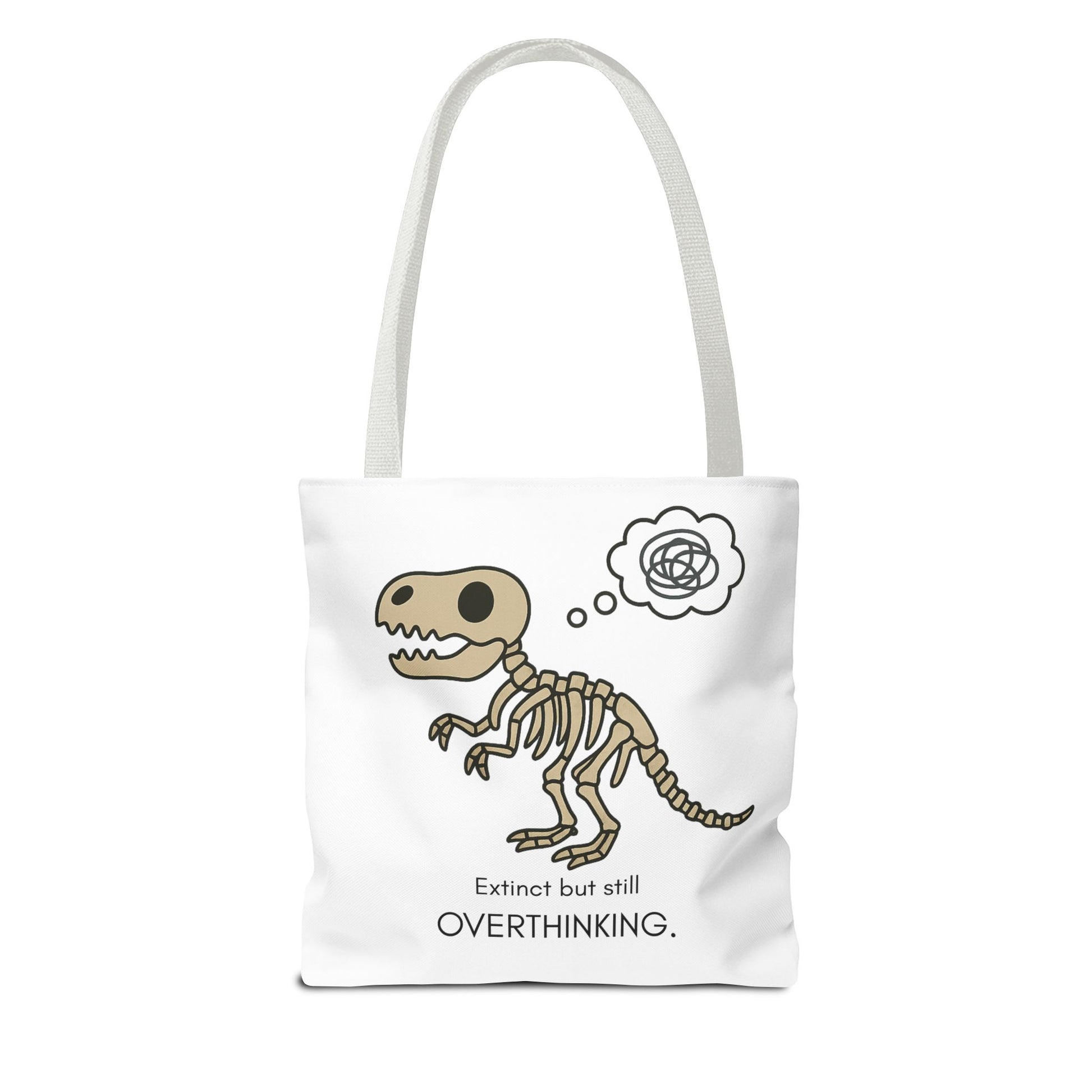Dinosaur Tote Bag - Extinct but still OVERTHINKING, Funny Tote, Gift for Students, Eco-Friendly Carryall, Unique Shopper Bag, Cute Bag [...]
