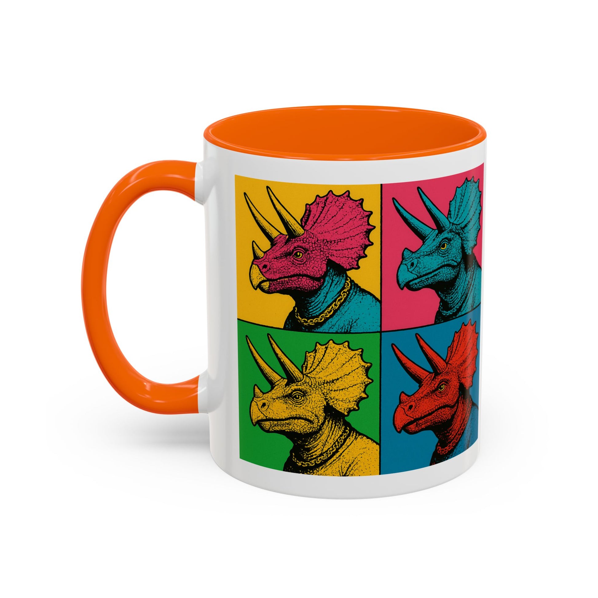 Colorful Triceratops Accent Coffee Mug - Funky Dinosaur Mug, Gift for Dino Lovers, Pop Art Coffee Cup, Holiday or Birthday Gift, Cute [...]
