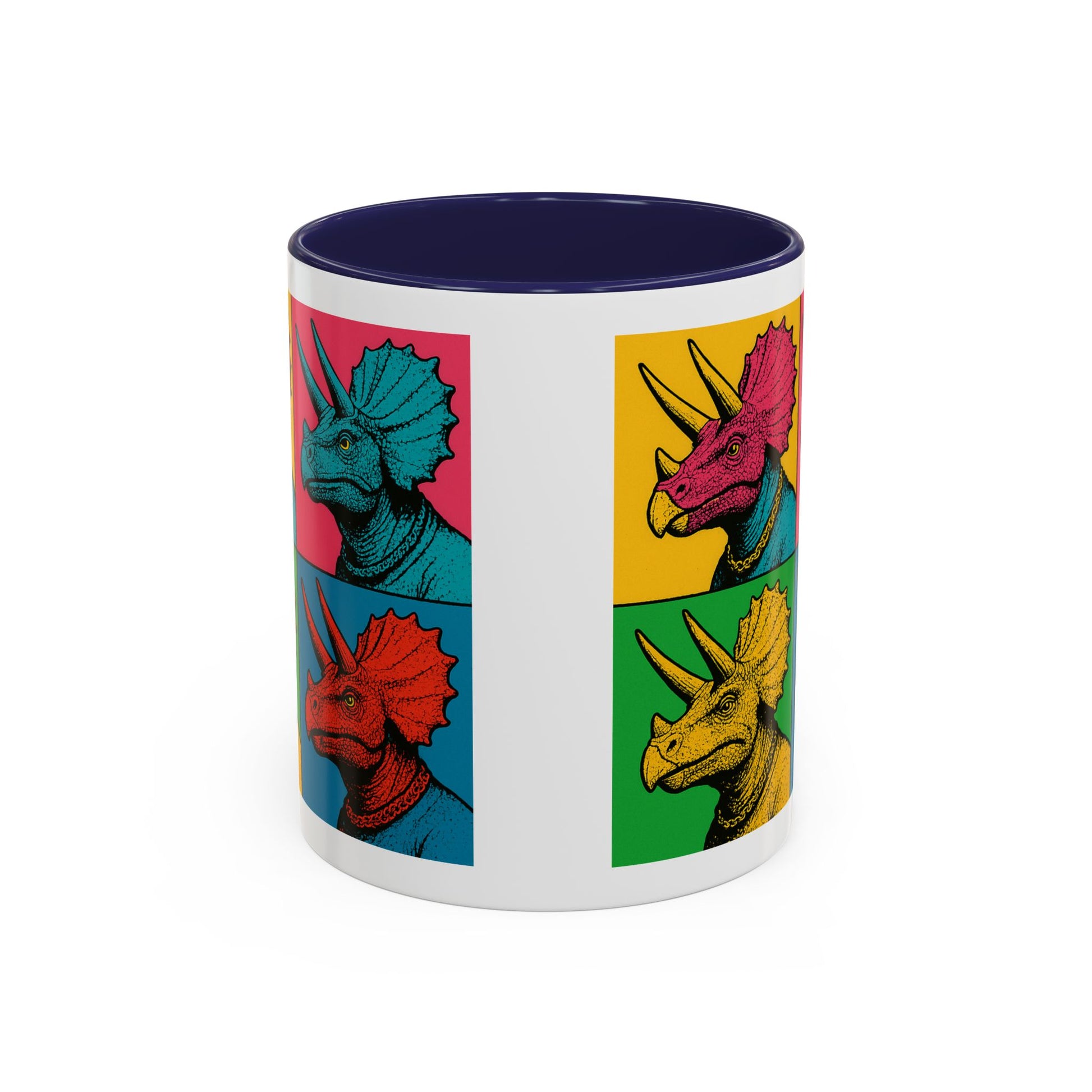 Colorful Triceratops Accent Coffee Mug - Funky Dinosaur Mug, Gift for Dino Lovers, Pop Art Coffee Cup, Holiday or Birthday Gift, Cute [...]