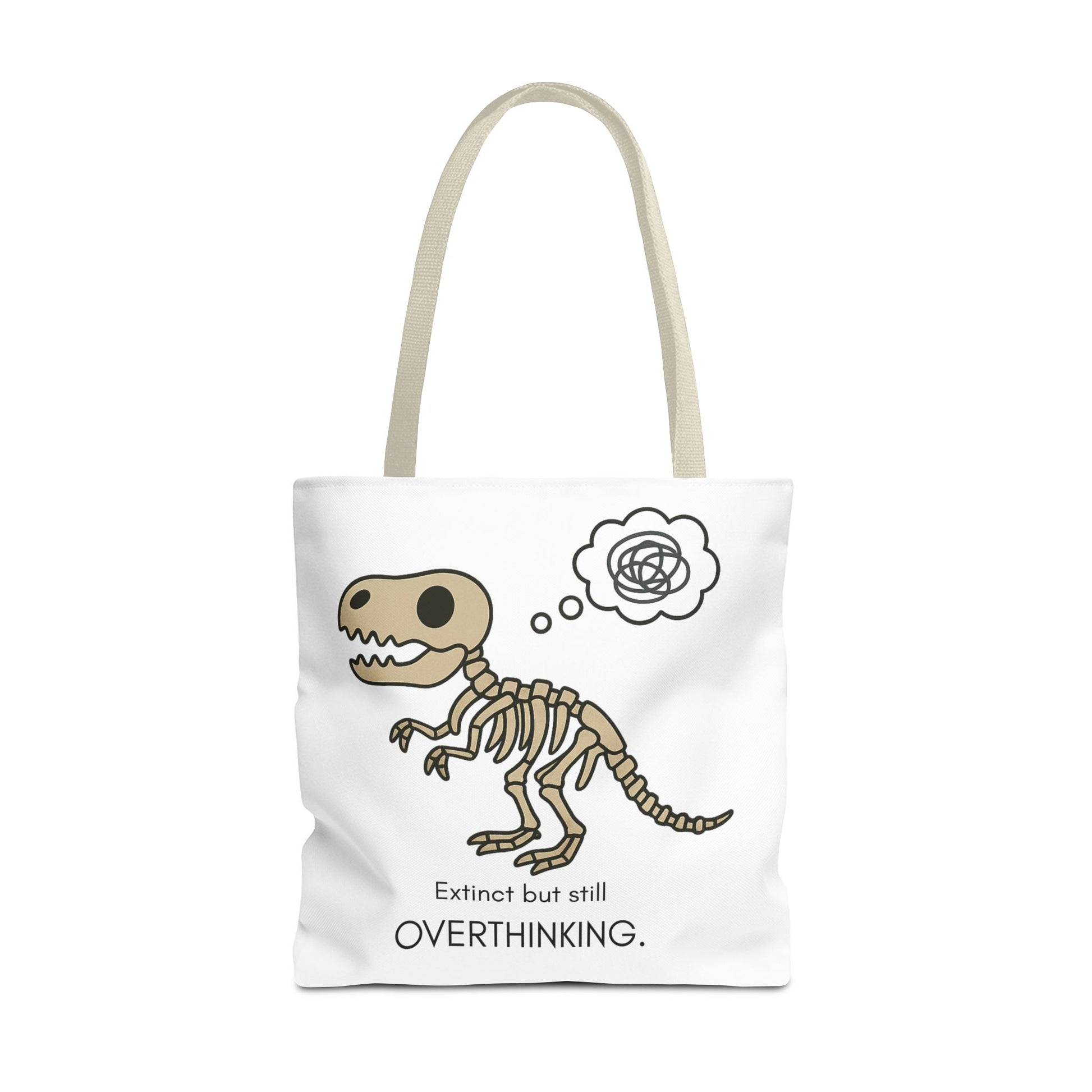 Dinosaur Tote Bag - Extinct but still OVERTHINKING, Funny Tote, Gift for Students, Eco-Friendly Carryall, Unique Shopper Bag, Cute Bag [...]