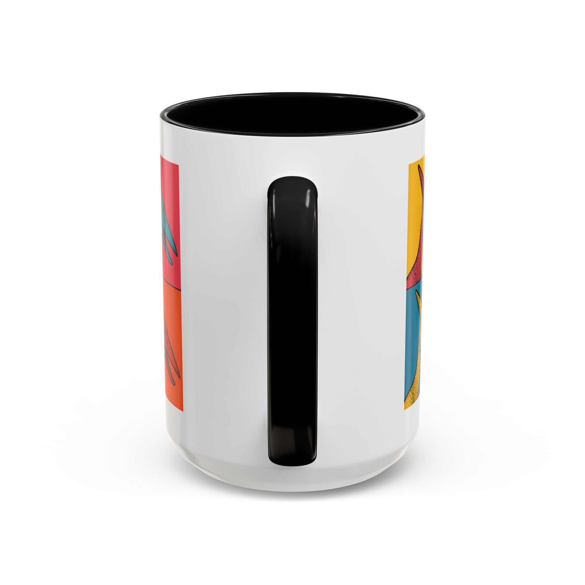 Vibrant Dinosaur Accent Coffee Mug - Quirky Gift for Pterodactyl Lovers, Unique Kitchen Decor, Colorful Ceramic Mug