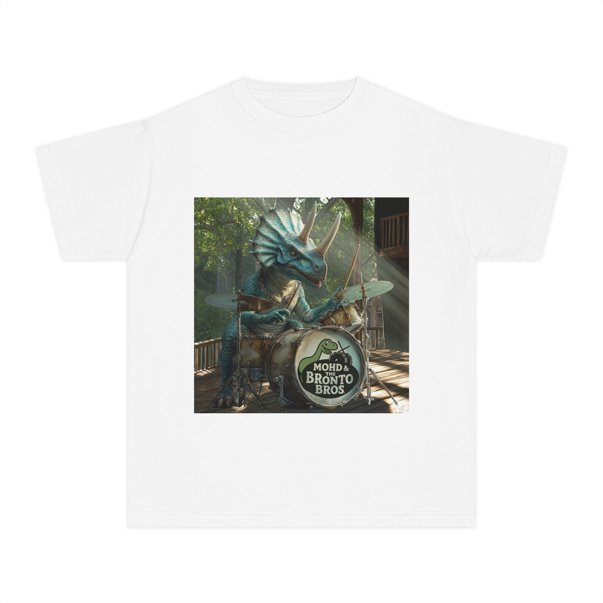 Youth Midweight Tee with Dino Adventure Design for Kids, Perfect for Summer Fun, Birthday Parties, Concerts, or Roarsome Events!