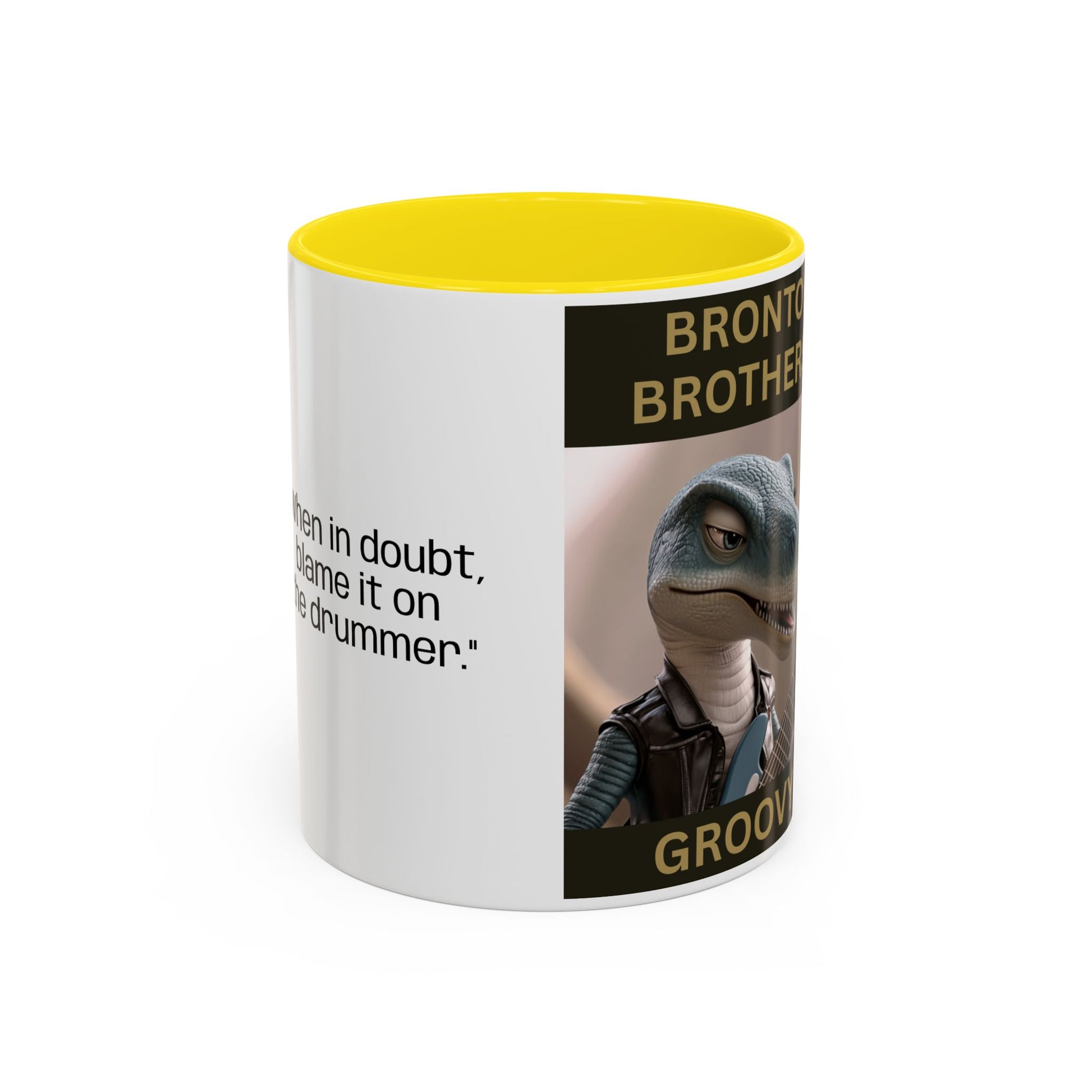 Groovy Groove Bronto Brothers Collector Dinosaur Coffee Mug for Music Lovers