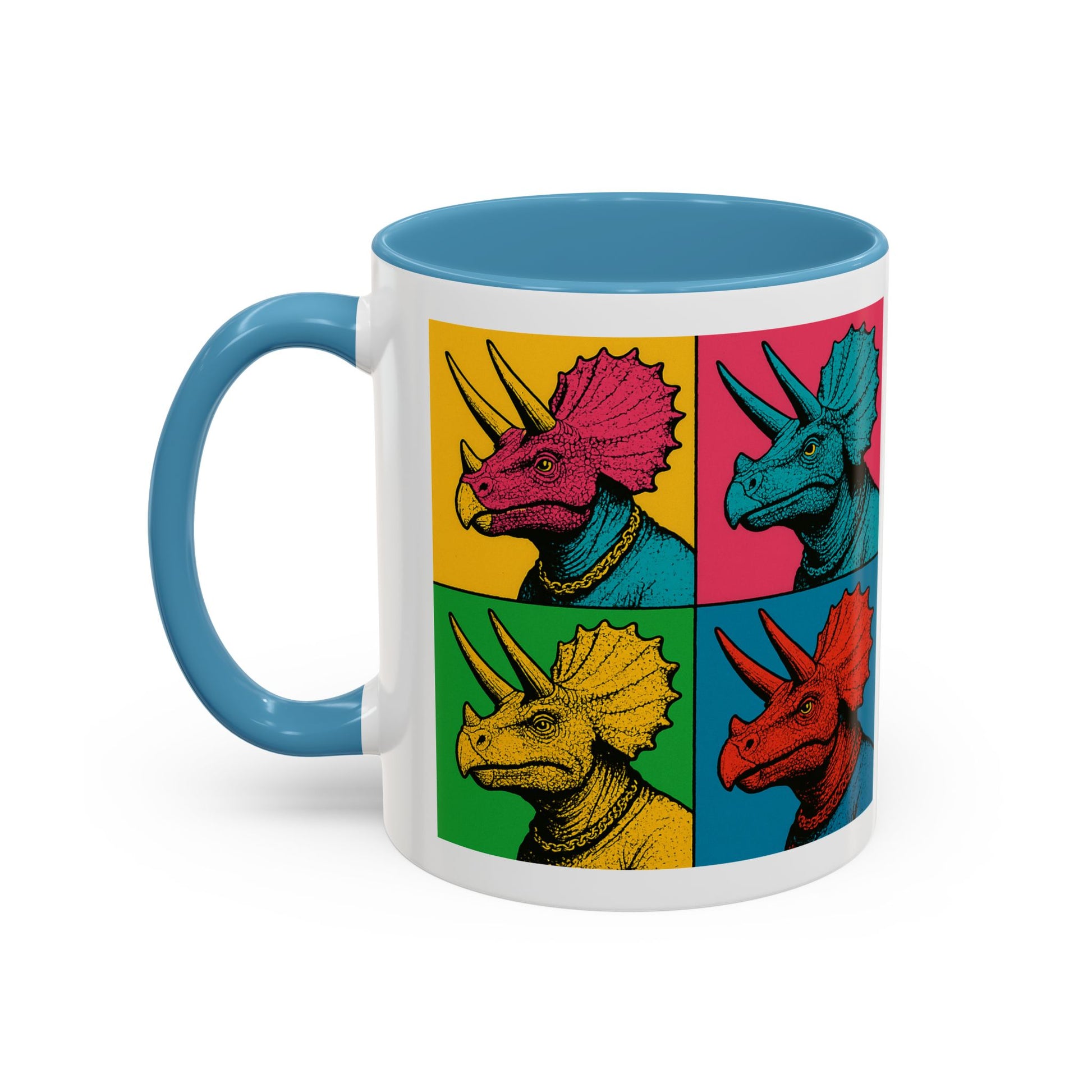 Colorful Triceratops Accent Coffee Mug - Funky Dinosaur Mug, Gift for Dino Lovers, Pop Art Coffee Cup, Holiday or Birthday Gift, Cute [...]
