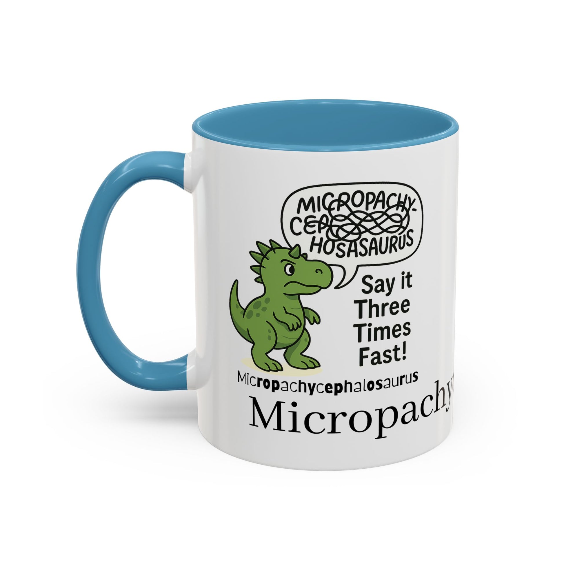 Micro Pachycephalosaurus Coffee Mug | Fun Dinosaur Drinkware, Unique Gift, Quirky Office Cup, Geeky Decor, Educational Mug