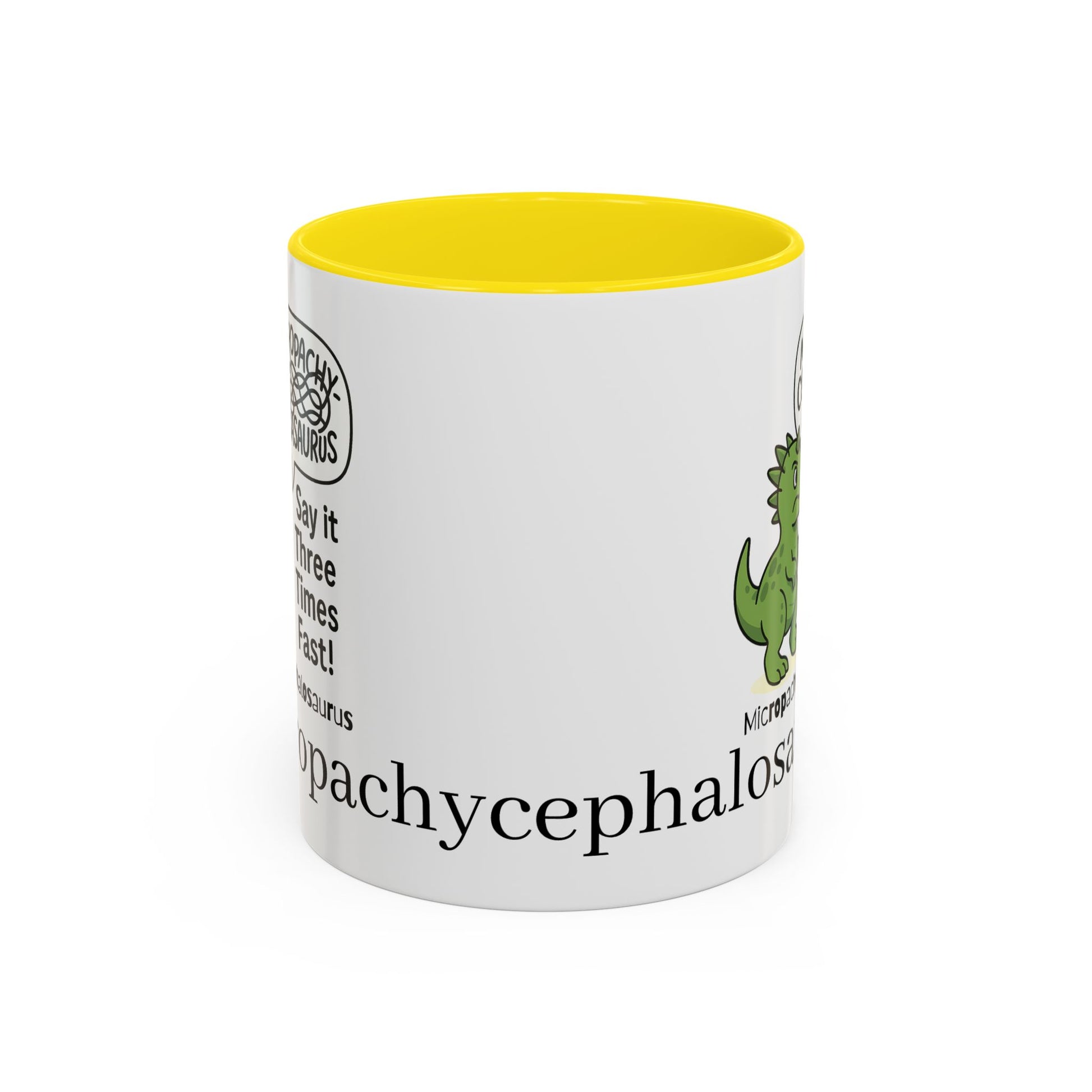 Micro Pachycephalosaurus Coffee Mug | Fun Dinosaur Drinkware, Unique Gift, Quirky Office Cup, Geeky Decor, Educational Mug