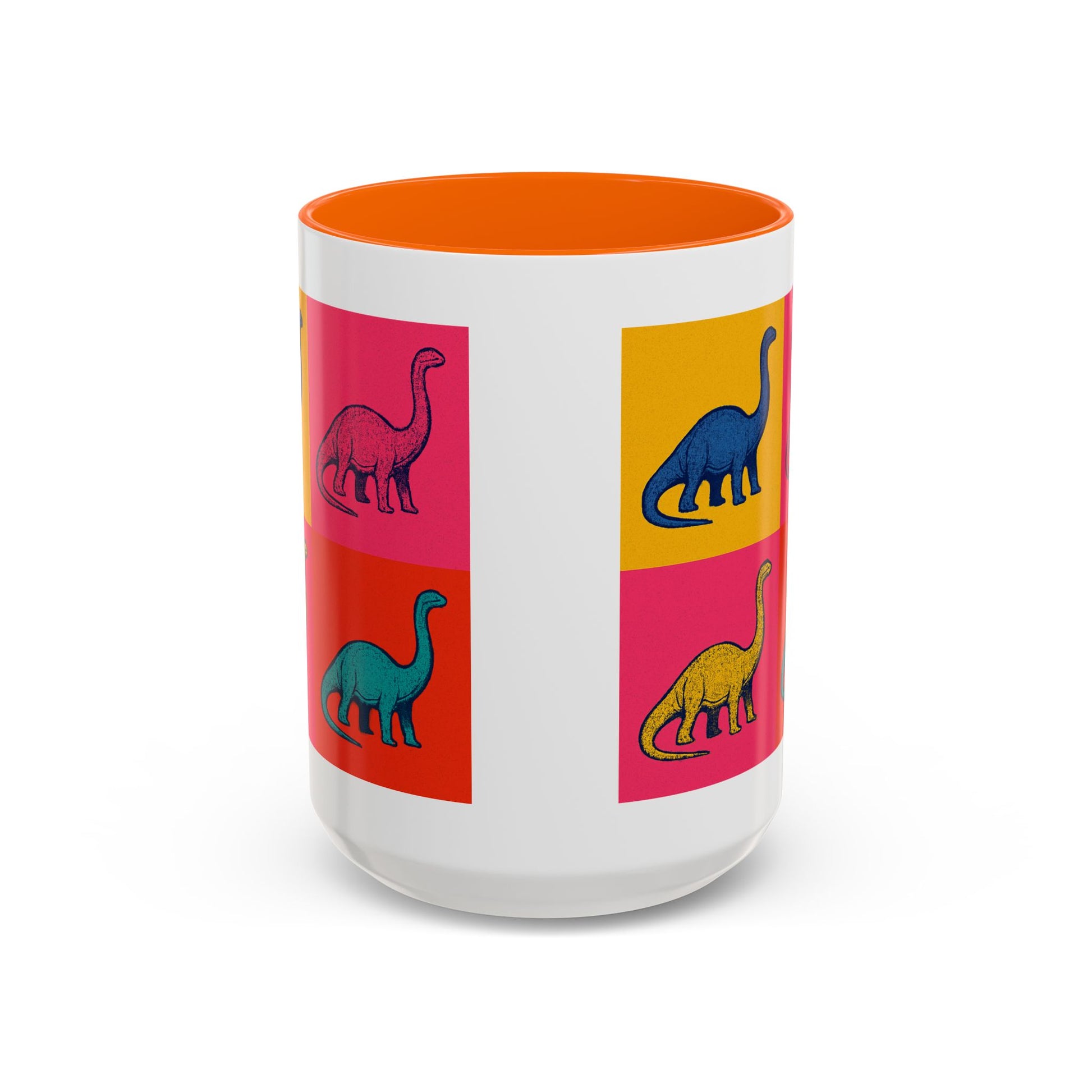 Colorful Dinosaur Accent Coffee Mug - Fun Gift for Dino Lovers, Cute Drinkware for Birthdays, Unique Home Decor, Dinosaur Themed