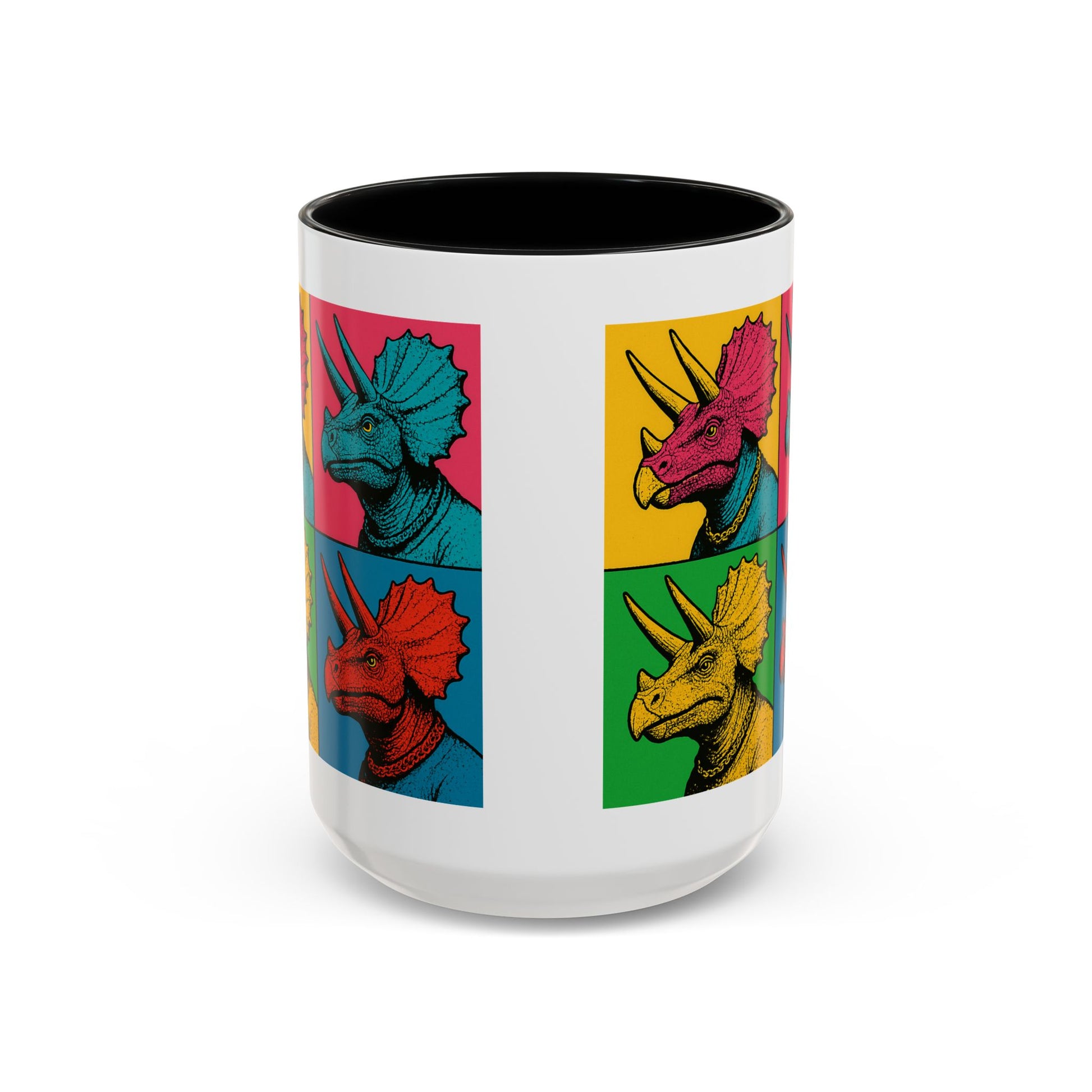 Colorful Triceratops Accent Coffee Mug - Funky Dinosaur Mug, Gift for Dino Lovers, Pop Art Coffee Cup, Holiday or Birthday Gift, Cute [...]