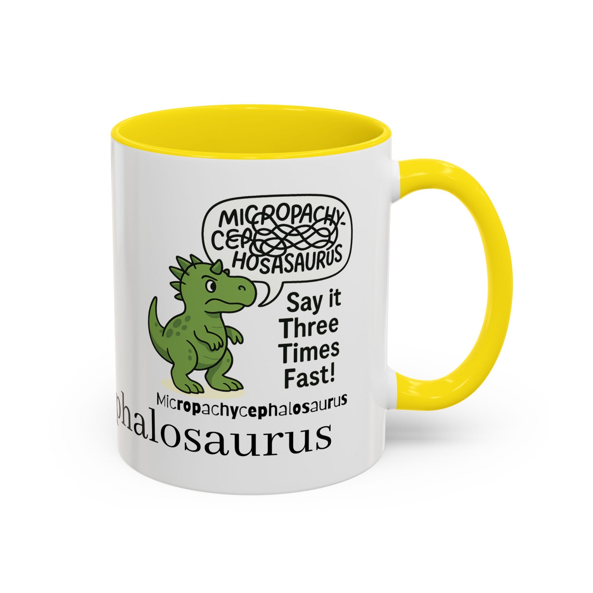 Micro Pachycephalosaurus Coffee Mug | Fun Dinosaur Drinkware, Unique Gift, Quirky Office Cup, Geeky Decor, Educational Mug
