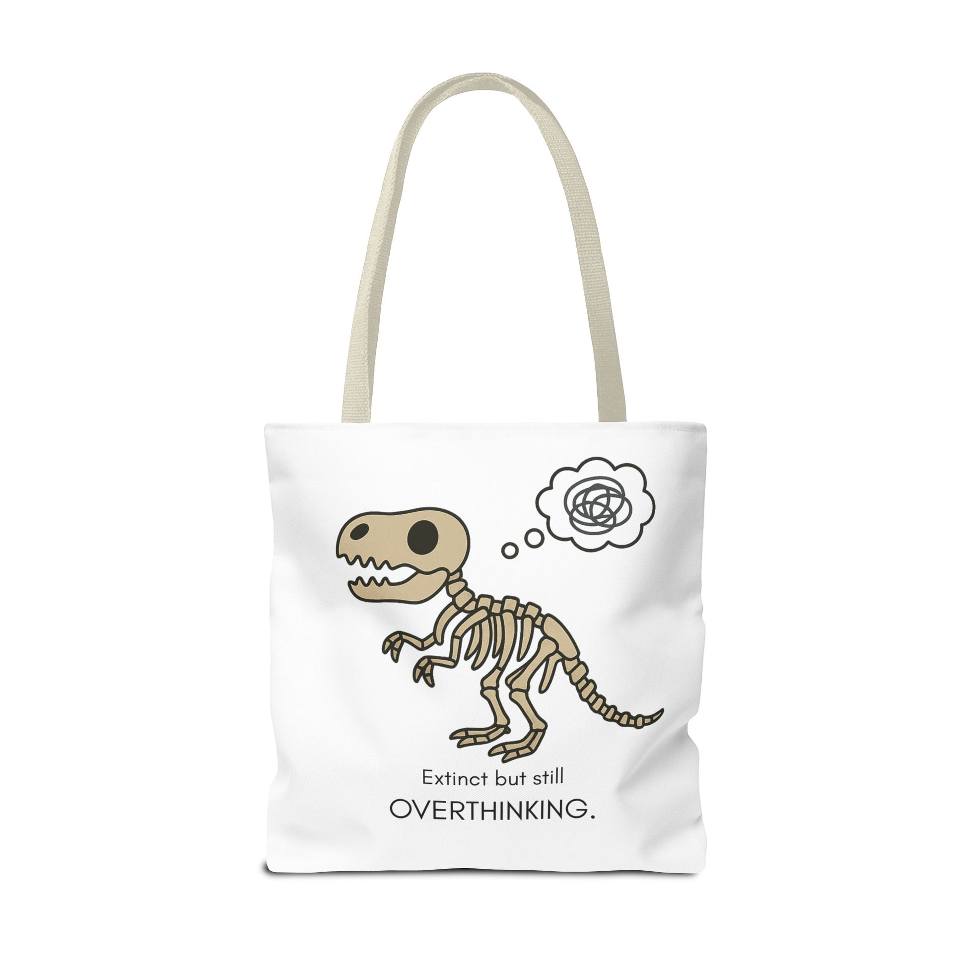 Dinosaur Tote Bag - Extinct but still OVERTHINKING, Funny Tote, Gift for Students, Eco-Friendly Carryall, Unique Shopper Bag, Cute Bag [...]