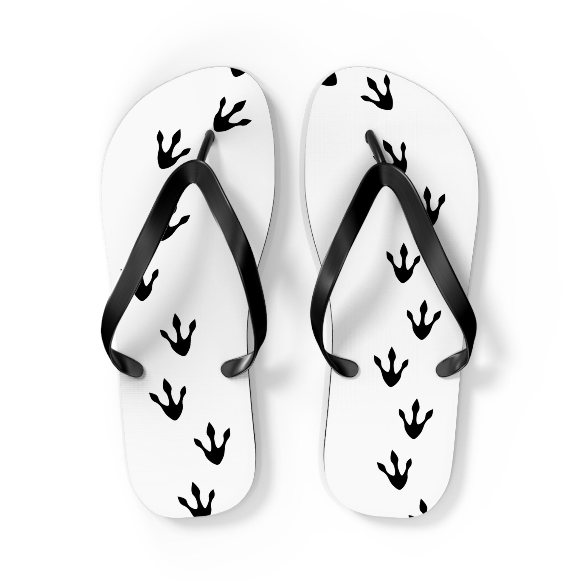Flip Flops, Dinosaur Footprints Beach Sandals, Fun Summer Shoes, Prehistoric Animal Print Slippers, Kids Toddler Flip Flop Thongs