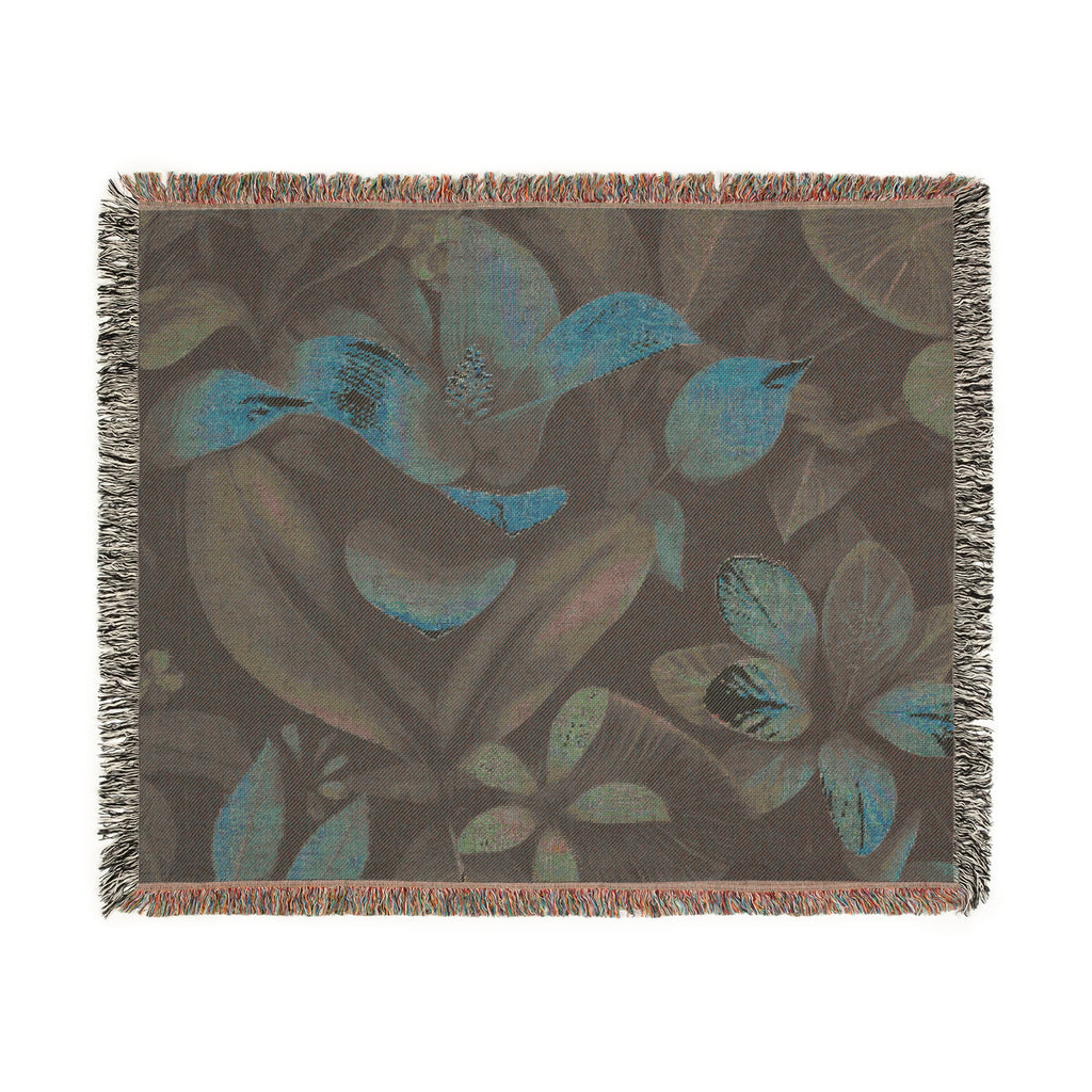 Floral Woven Blanket - Cozy Decorative Throws for Home, Jurassic Style, Perfect for Gifting, Sofa Decor