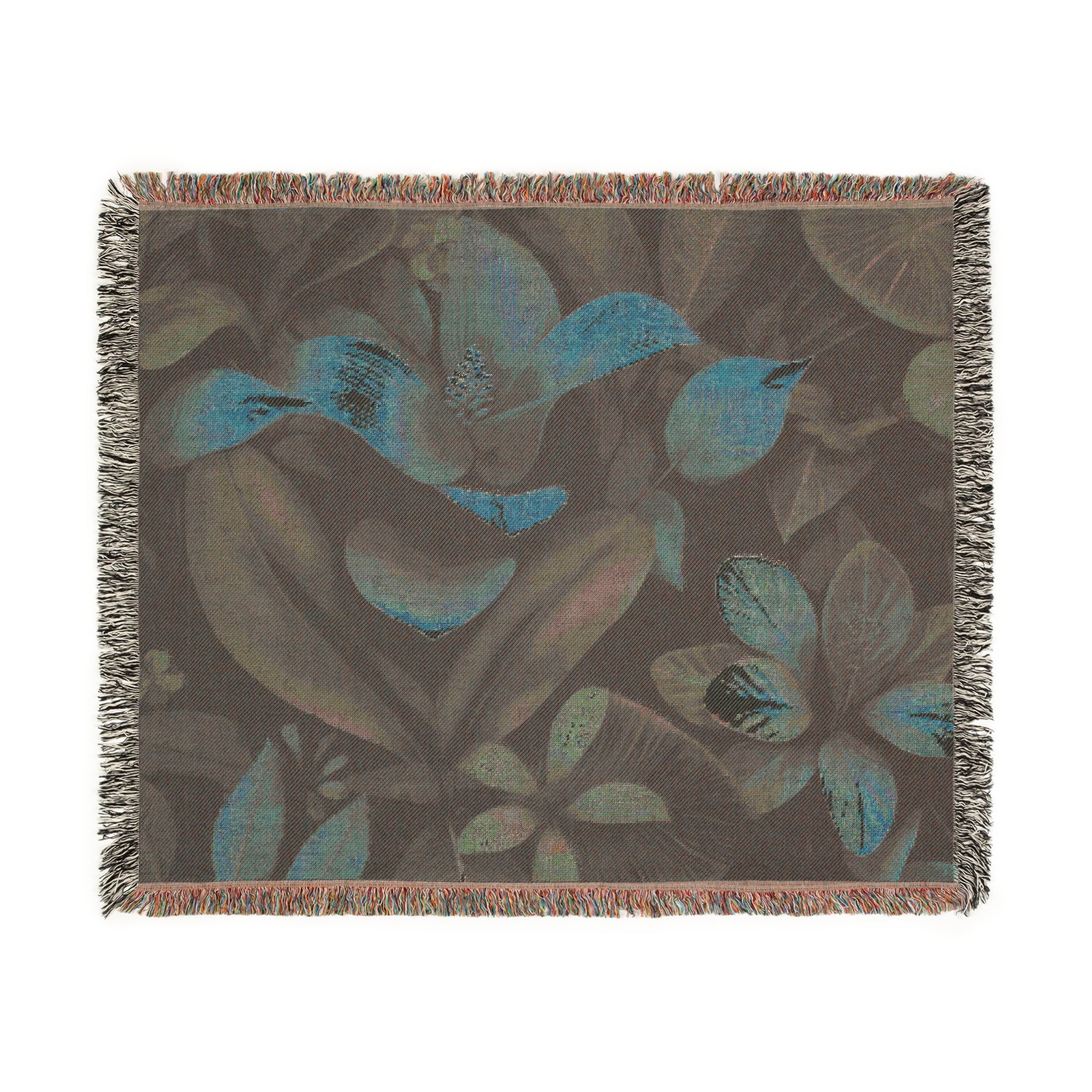 Floral Woven Blanket - Cozy Decorative Throws for Home, Jurassic Style, Perfect for Gifting, Sofa Decor