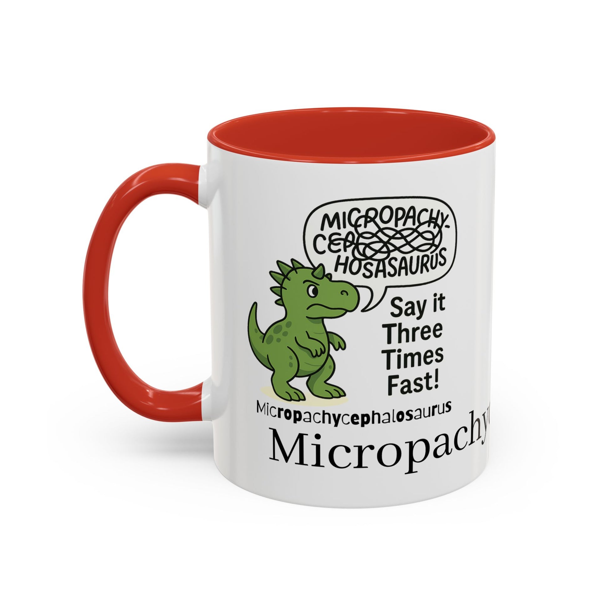 Micro Pachycephalosaurus Coffee Mug | Fun Dinosaur Drinkware, Unique Gift, Quirky Office Cup, Geeky Decor, Educational Mug
