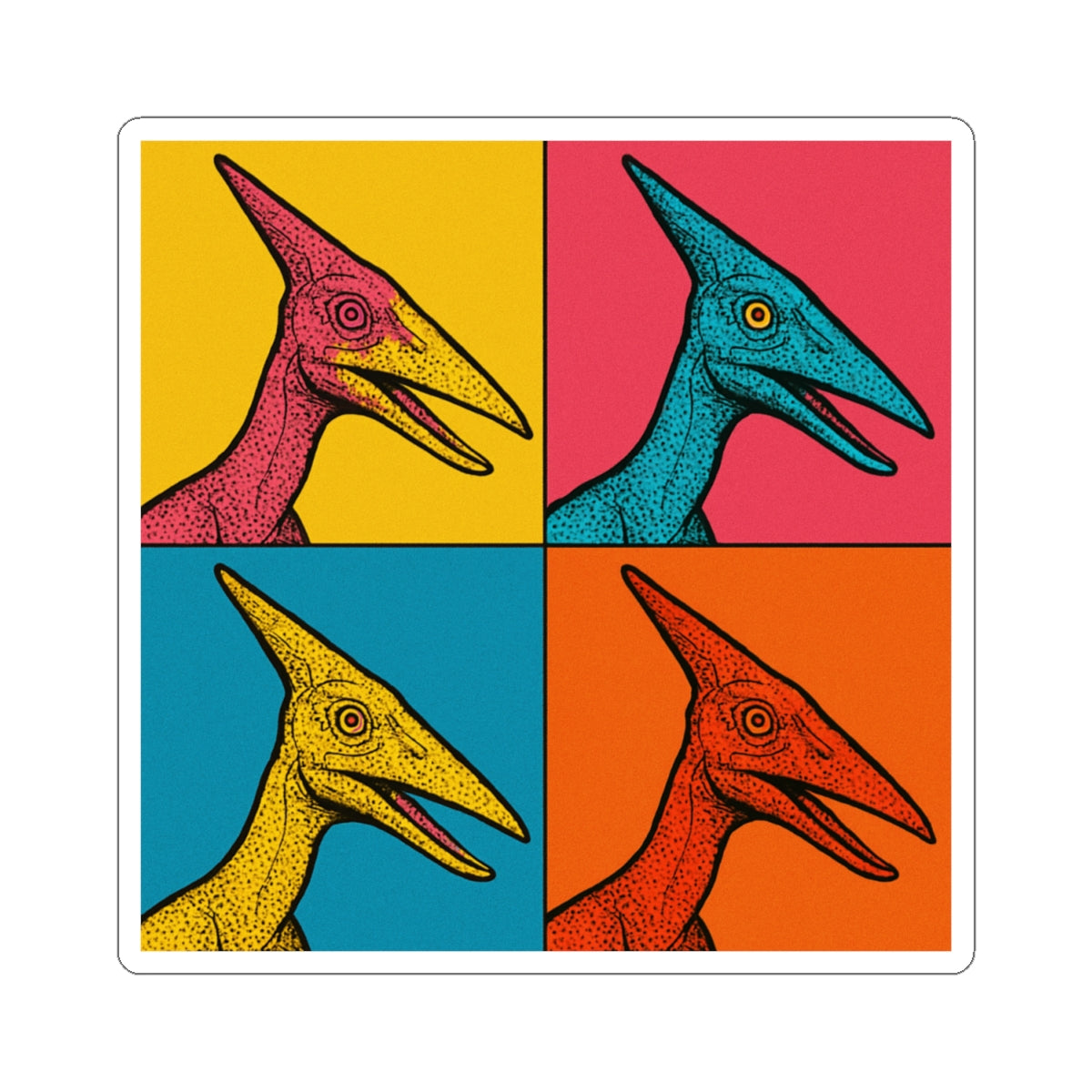 Colorful Pterosaur Kiss-Cut Stickers | Fun Decor for Laptops, Journals, Kids' Rooms, Party Favors, Gifts | Dinosaur Themed Stickers