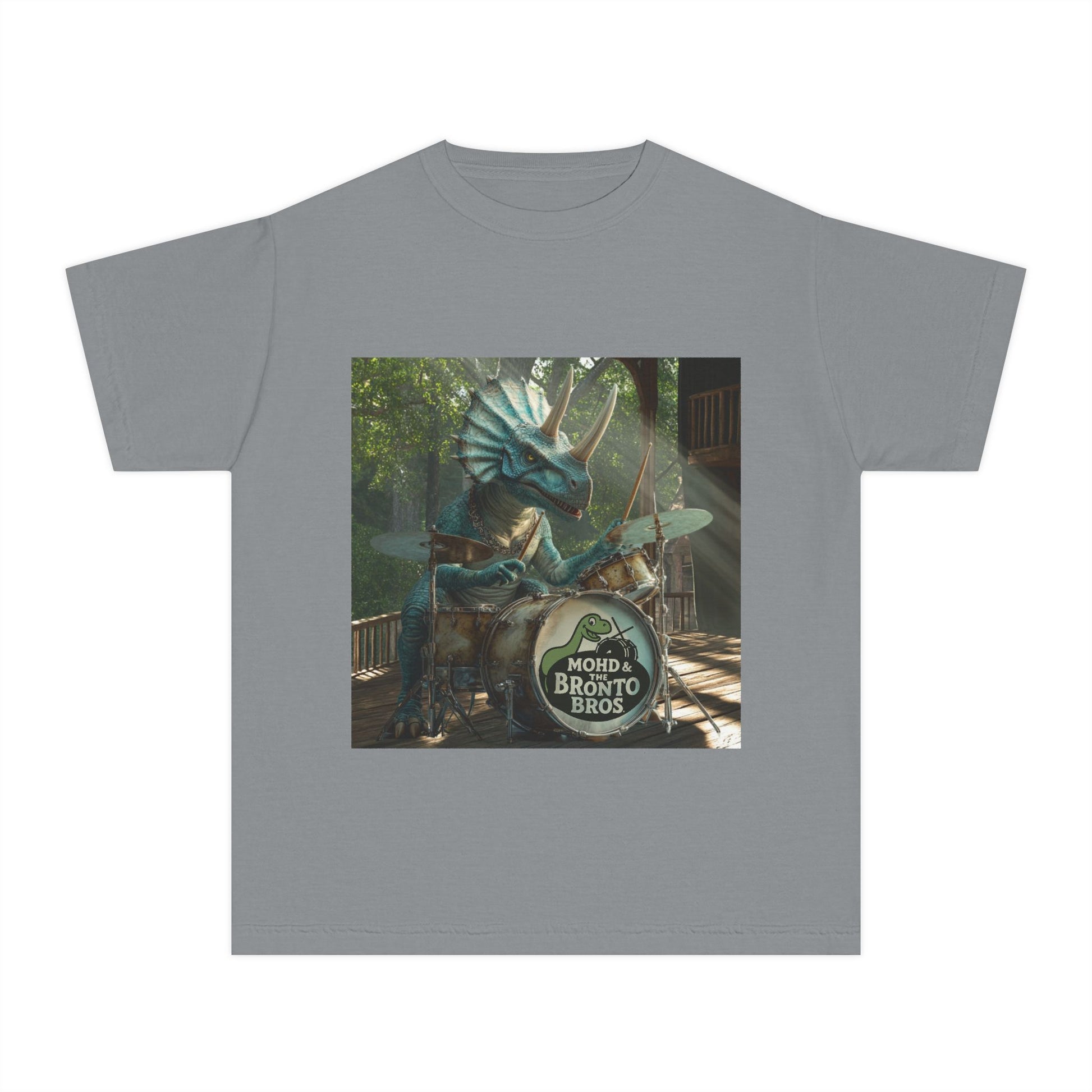 Youth Midweight Tee with Dino Adventure Design for Kids, Perfect for Summer Fun, Birthday Parties, Concerts, or Roarsome Events!