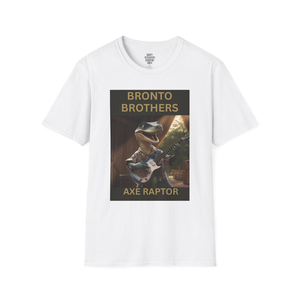 T-Shirt of Velociraptor Dinosaur featuring Axe Raptor with 2025 Band Tour Dates