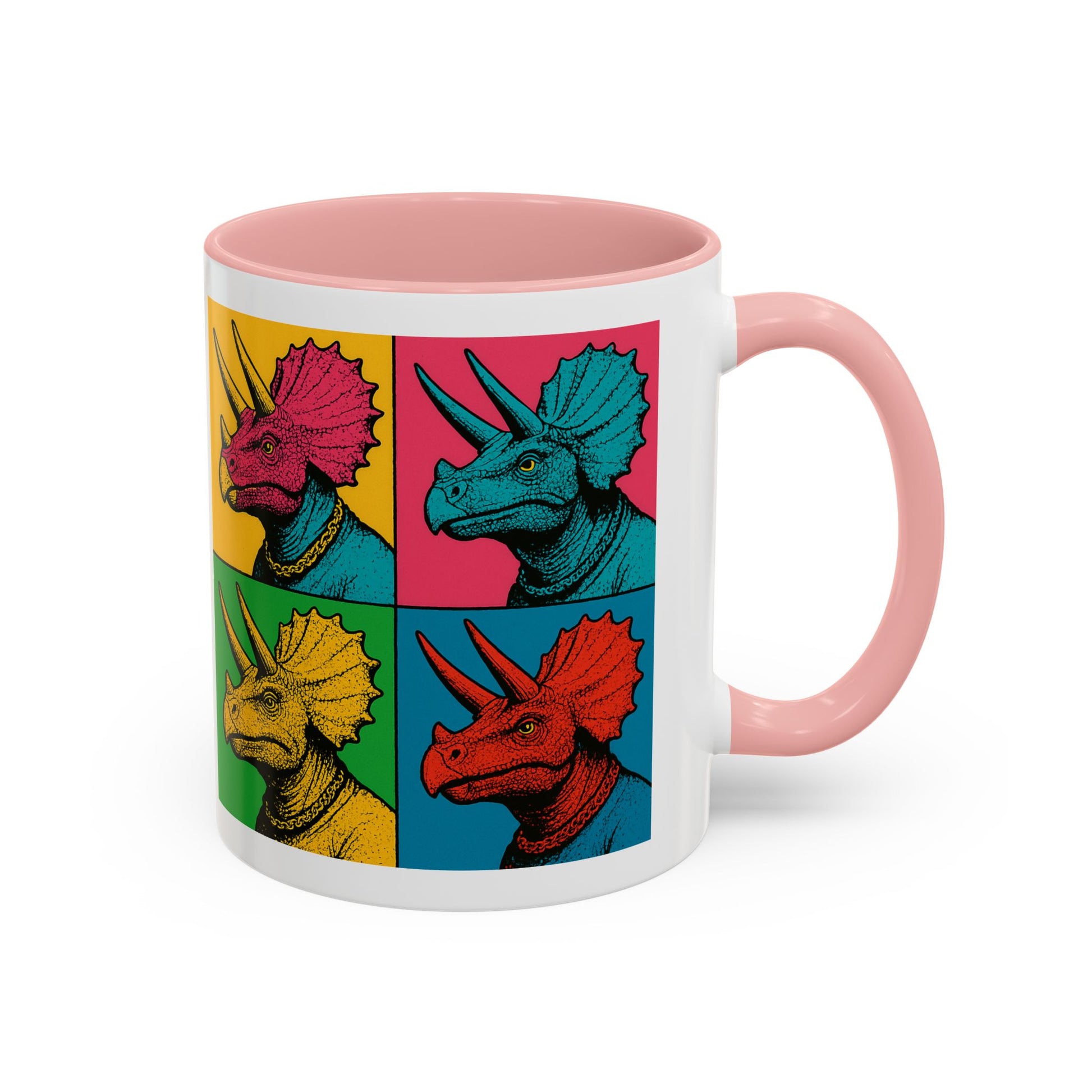 Colorful Triceratops Accent Coffee Mug - Funky Dinosaur Mug, Gift for Dino Lovers, Pop Art Coffee Cup, Holiday or Birthday Gift, Cute [...]