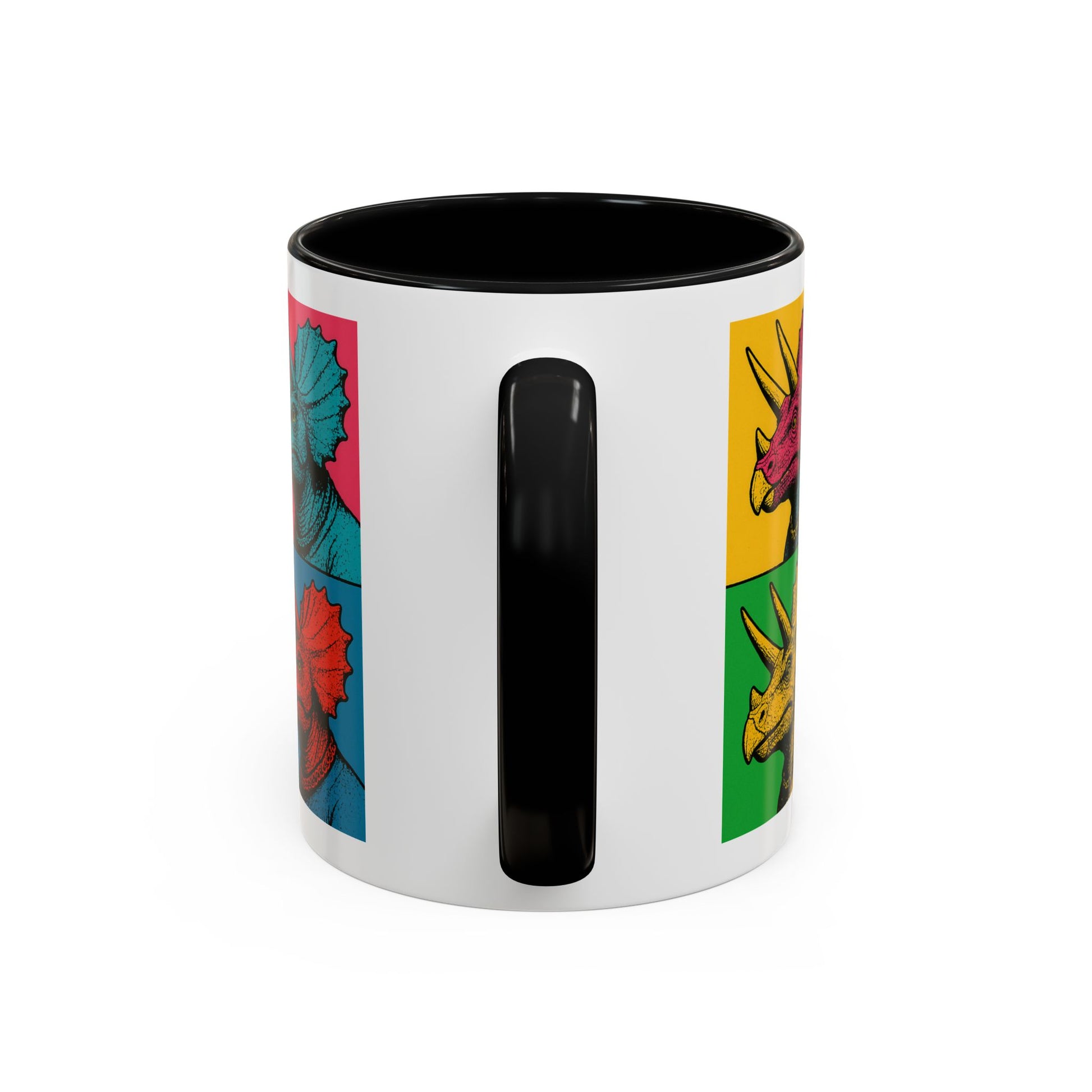 Colorful Triceratops Accent Coffee Mug - Funky Dinosaur Mug, Gift for Dino Lovers, Pop Art Coffee Cup, Holiday or Birthday Gift, Cute [...]