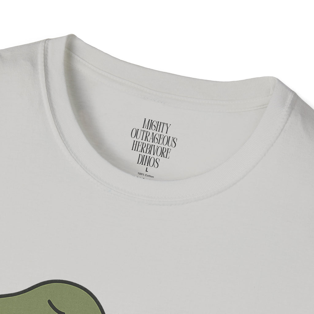 Funny Dinosaur T-Shirt, Cute Gift for Dino Lovers, Tiny Arms Big Emotions Tee, Unisex Softstyle Tee, Quirky Fashion, Humor Shirt