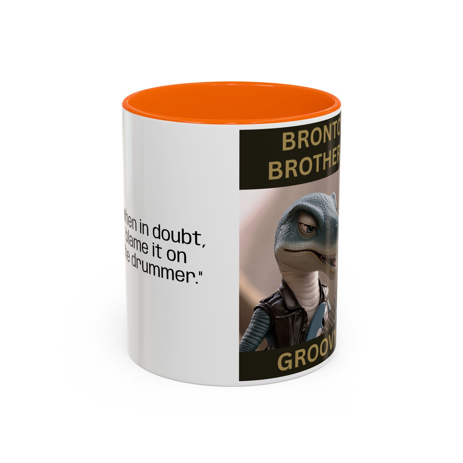 Groovy Groove Bronto Brothers Collector Dinosaur Coffee Mug for Music Lovers