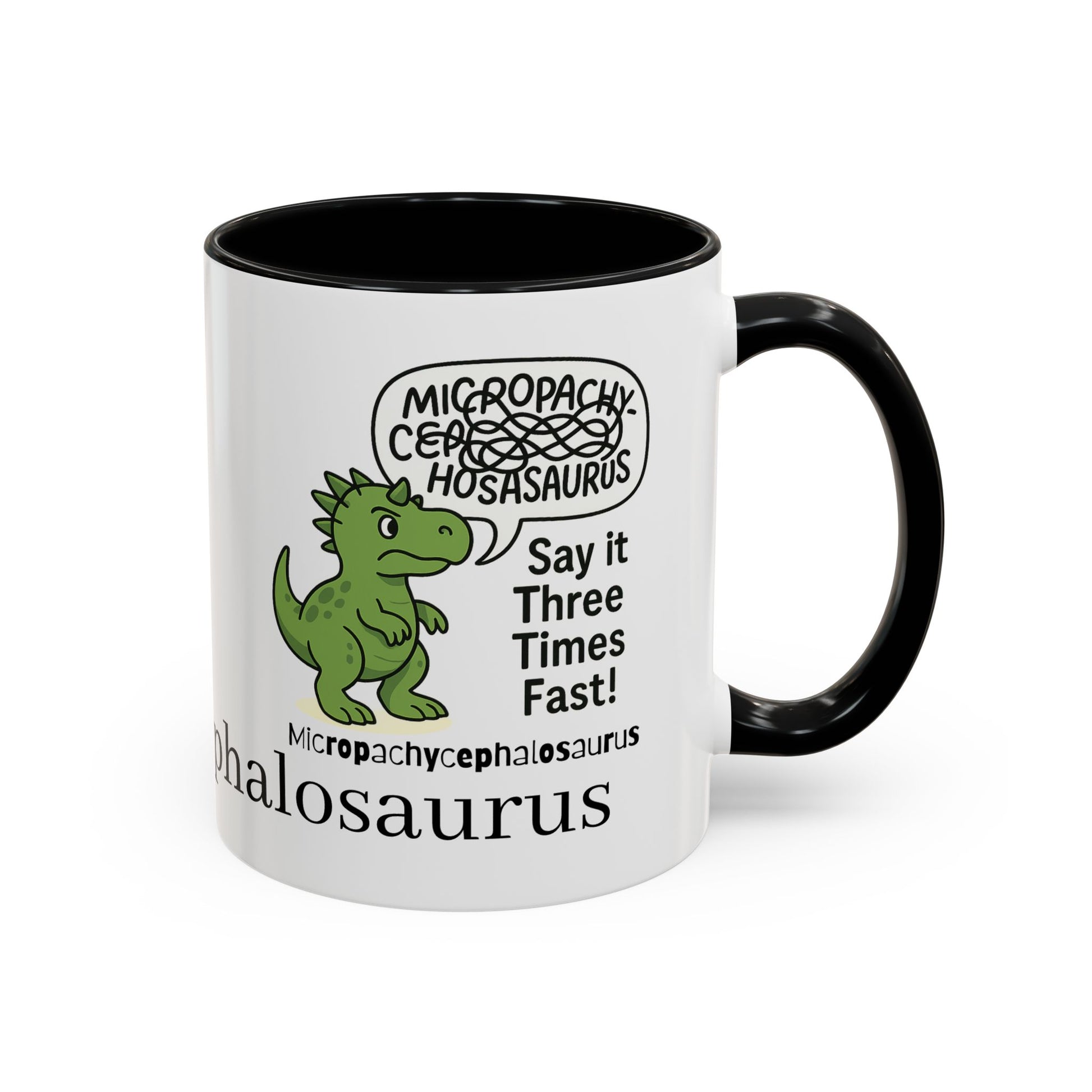 Micro Pachycephalosaurus Coffee Mug | Fun Dinosaur Drinkware, Unique Gift, Quirky Office Cup, Geeky Decor, Educational Mug