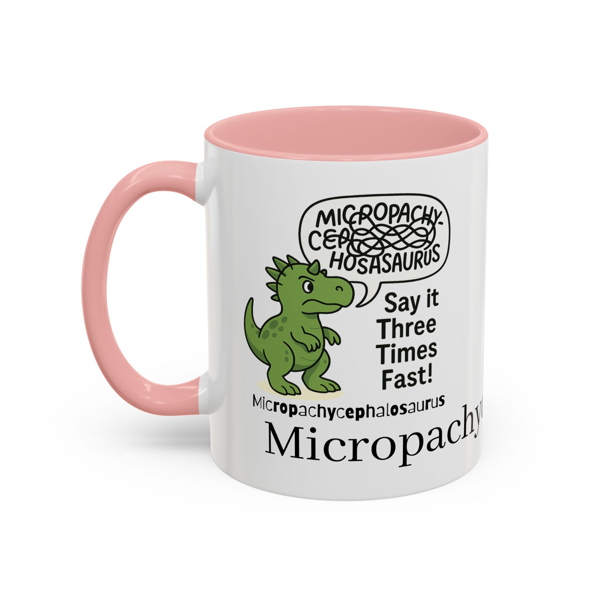 Micro Pachycephalosaurus Coffee Mug | Fun Dinosaur Drinkware, Unique Gift, Quirky Office Cup, Geeky Decor, Educational Mug