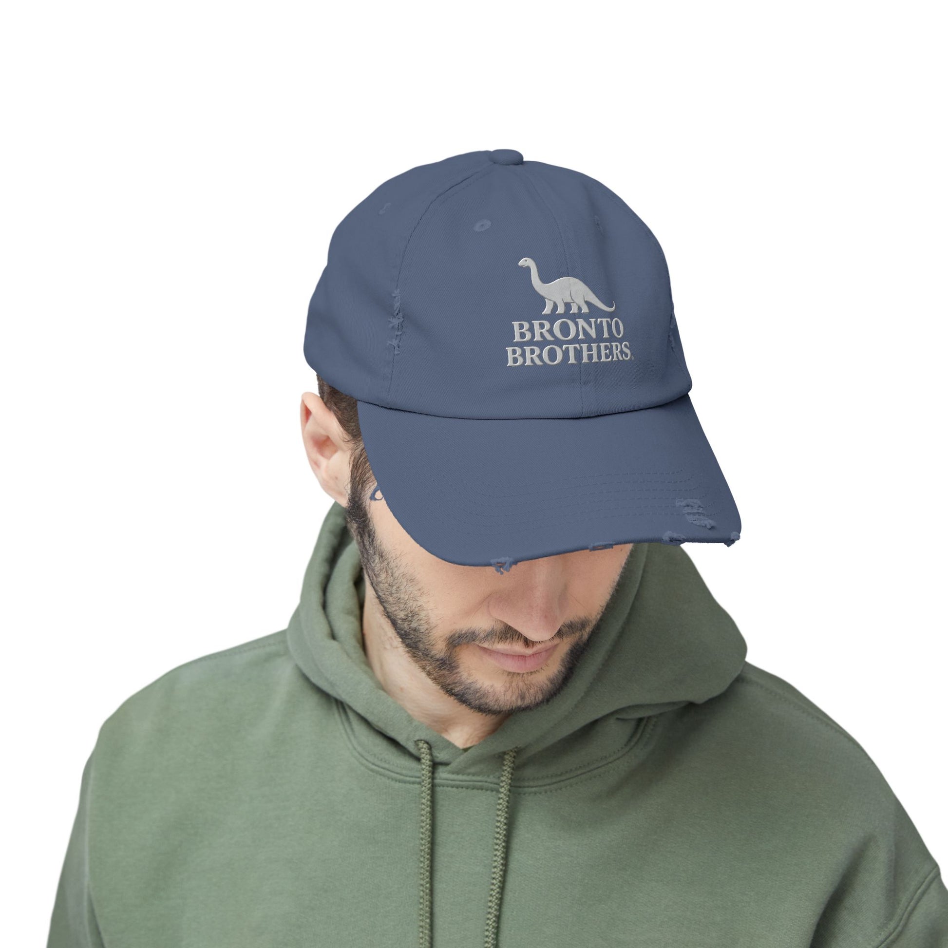 Fun Dinosaur Baseball Hat, Bronto Brothers Graphic Cap, Trendy Dad Hat for Outdoor Adventures, Gift for Dino Lovers