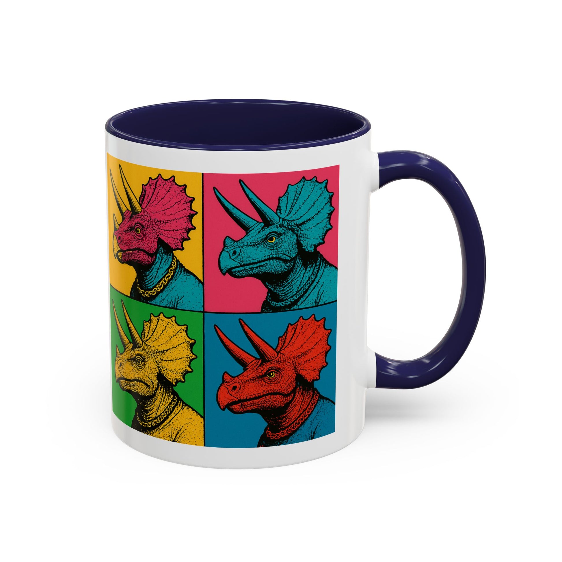 Colorful Triceratops Accent Coffee Mug - Funky Dinosaur Mug, Gift for Dino Lovers, Pop Art Coffee Cup, Holiday or Birthday Gift, Cute [...]