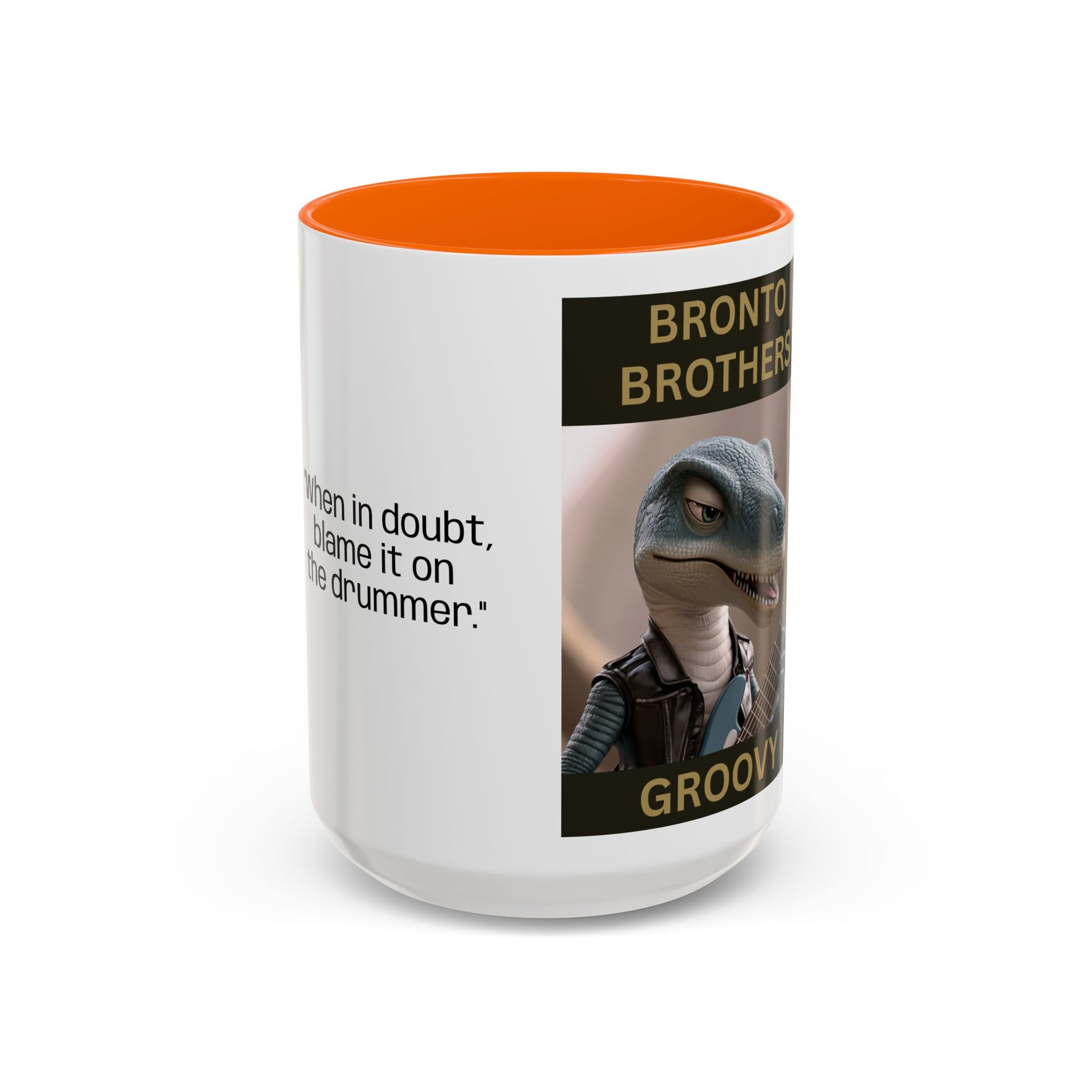 Groovy Groove Bronto Brothers Collector Dinosaur Coffee Mug for Music Lovers