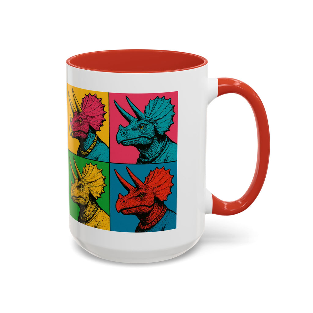 Colorful Triceratops Accent Coffee Mug - Funky Dinosaur Mug, Gift for Dino Lovers, Pop Art Coffee Cup, Holiday or Birthday Gift, Cute [...]
