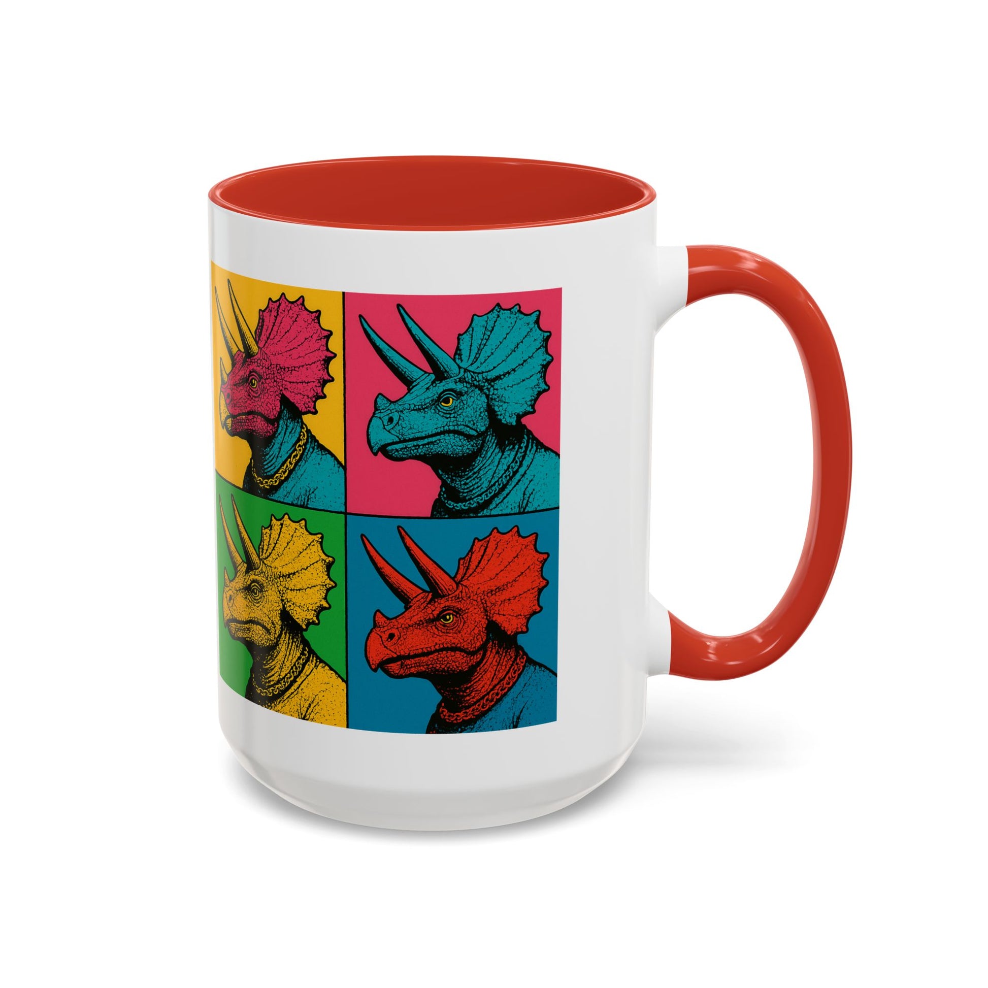Colorful Triceratops Accent Coffee Mug - Funky Dinosaur Mug, Gift for Dino Lovers, Pop Art Coffee Cup, Holiday or Birthday Gift, Cute [...]