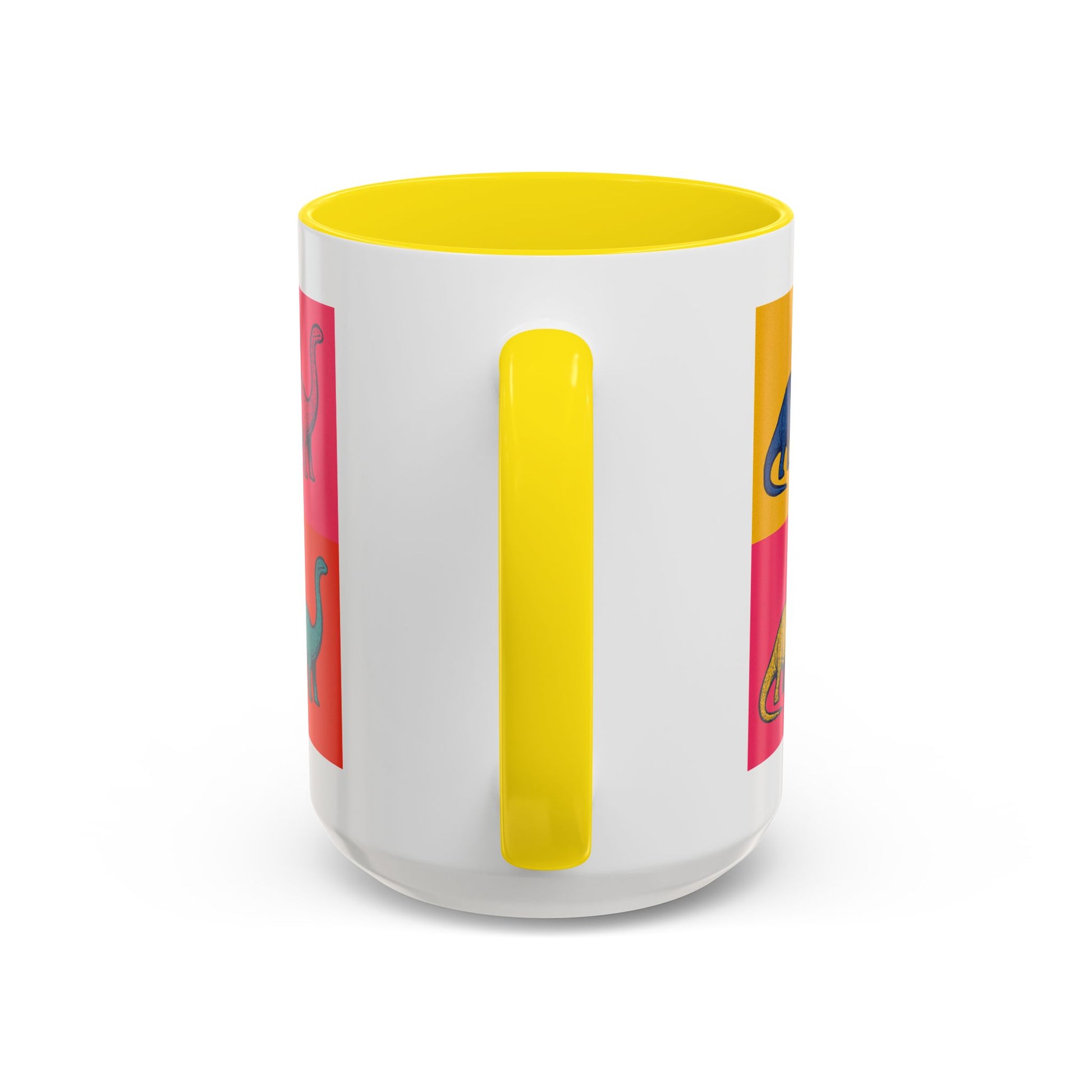 Colorful Dinosaur Accent Coffee Mug - Fun Gift for Dino Lovers, Cute Drinkware for Birthdays, Unique Home Decor, Dinosaur Themed