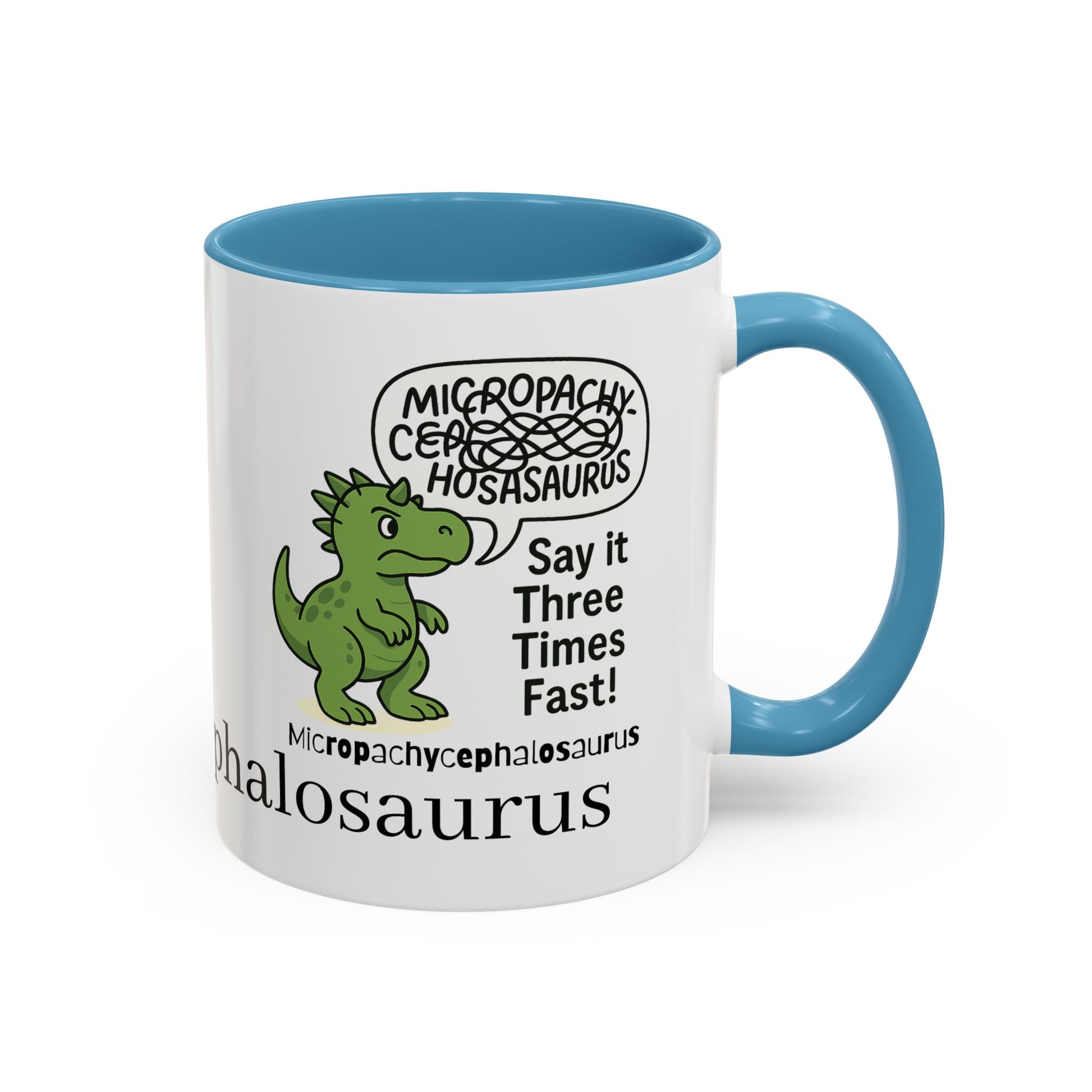 Micro Pachycephalosaurus Coffee Mug | Fun Dinosaur Drinkware, Unique Gift, Quirky Office Cup, Geeky Decor, Educational Mug