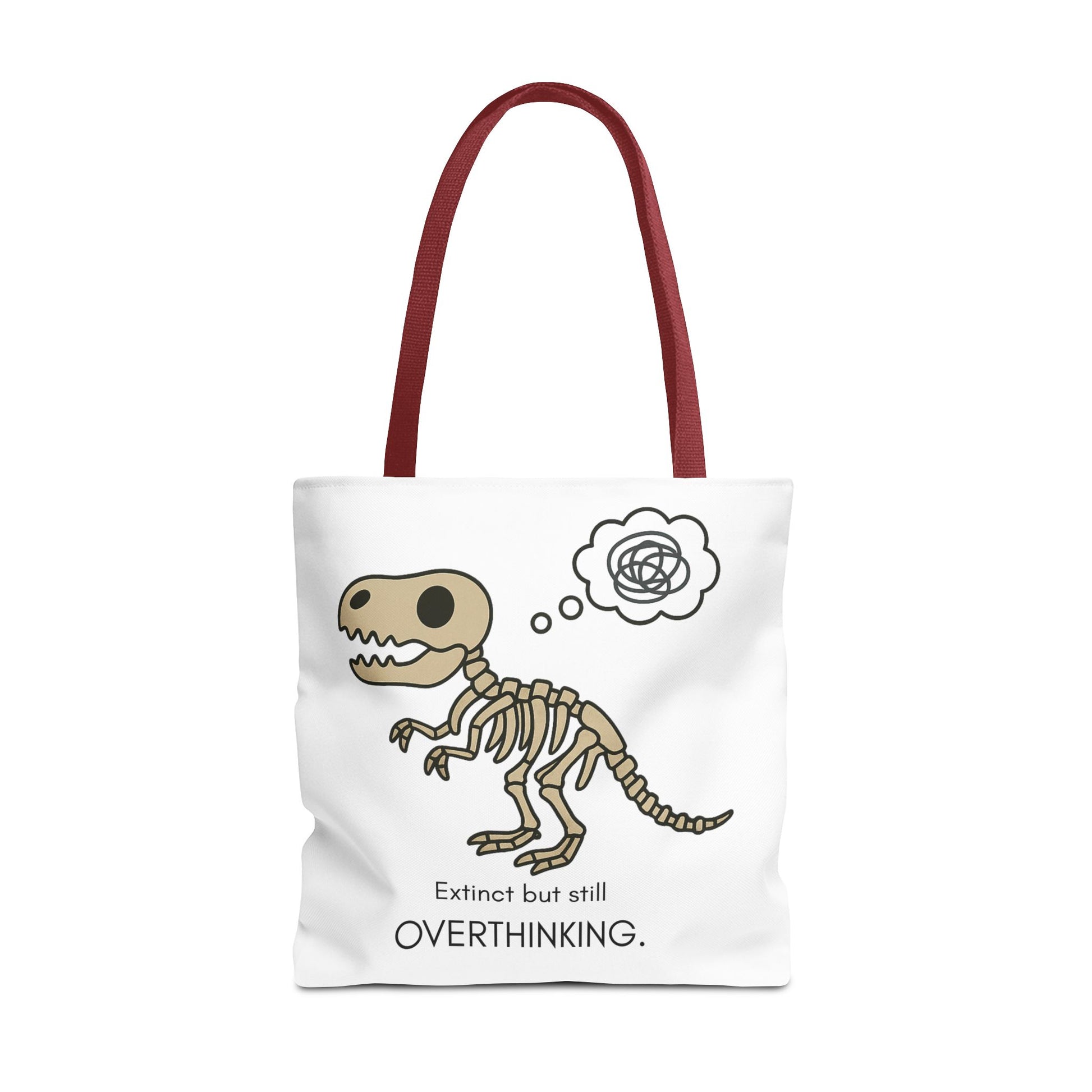 Dinosaur Tote Bag - Extinct but still OVERTHINKING, Funny Tote, Gift for Students, Eco-Friendly Carryall, Unique Shopper Bag, Cute Bag [...]