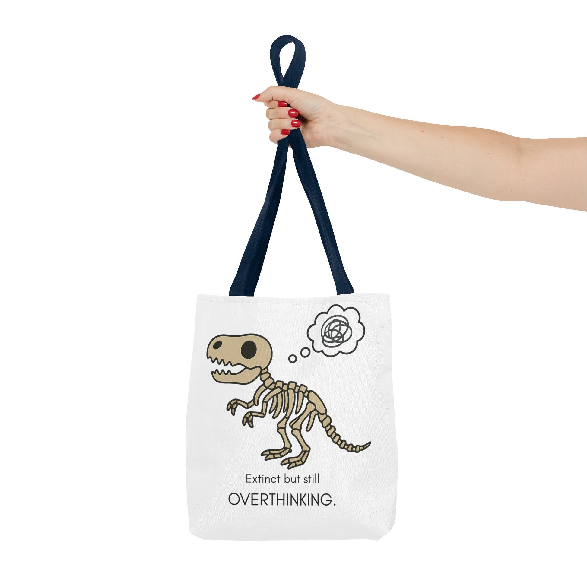 Dinosaur Tote Bag - Extinct but still OVERTHINKING, Funny Tote, Gift for Students, Eco-Friendly Carryall, Unique Shopper Bag, Cute Bag [...]