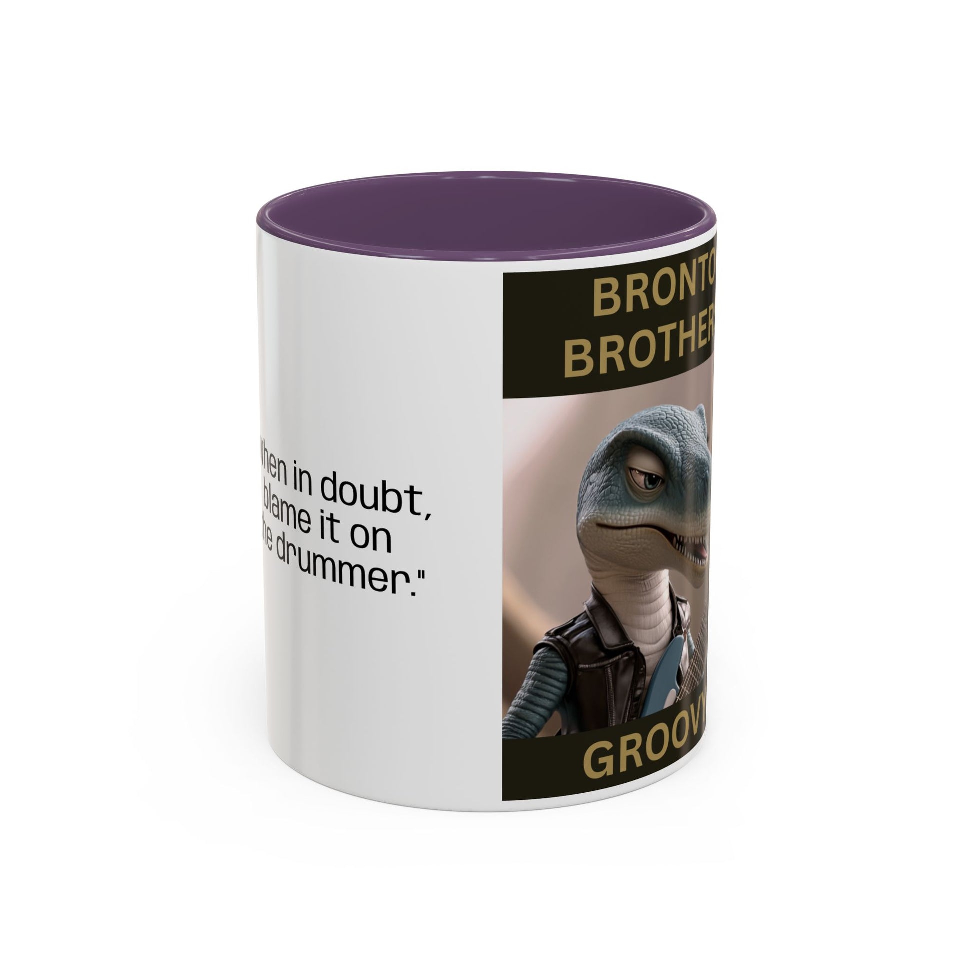 Groovy Groove Bronto Brothers Collector Dinosaur Coffee Mug for Music Lovers