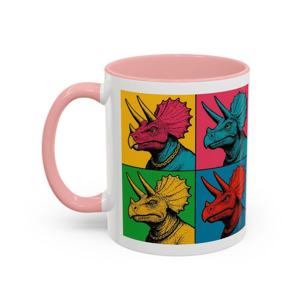 Colorful Triceratops Accent Coffee Mug - Funky Dinosaur Mug, Gift for Dino Lovers, Pop Art Coffee Cup, Holiday or Birthday Gift, Cute [...]