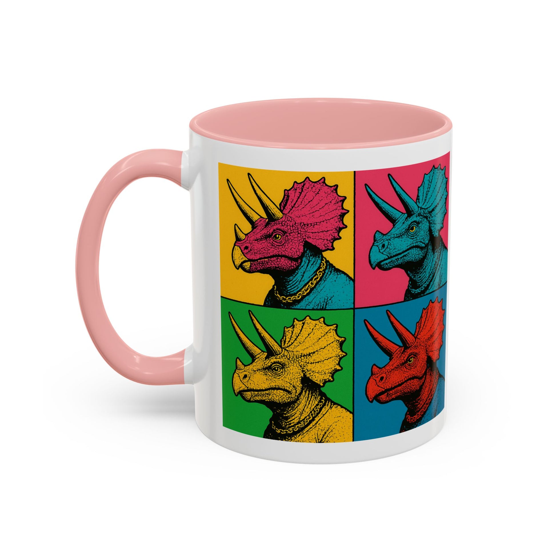 Colorful Triceratops Accent Coffee Mug - Funky Dinosaur Mug, Gift for Dino Lovers, Pop Art Coffee Cup, Holiday or Birthday Gift, Cute [...]