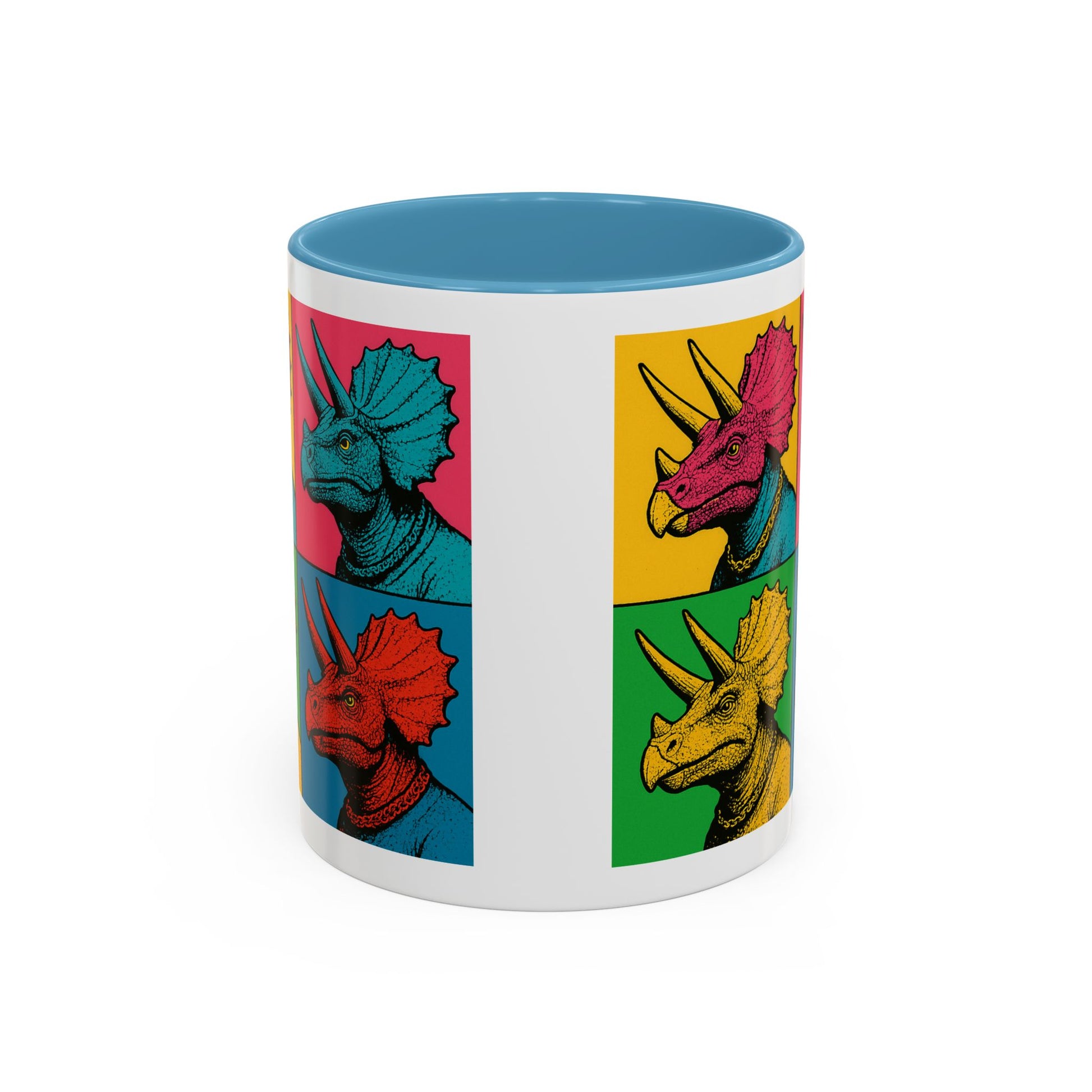 Colorful Triceratops Accent Coffee Mug - Funky Dinosaur Mug, Gift for Dino Lovers, Pop Art Coffee Cup, Holiday or Birthday Gift, Cute [...]