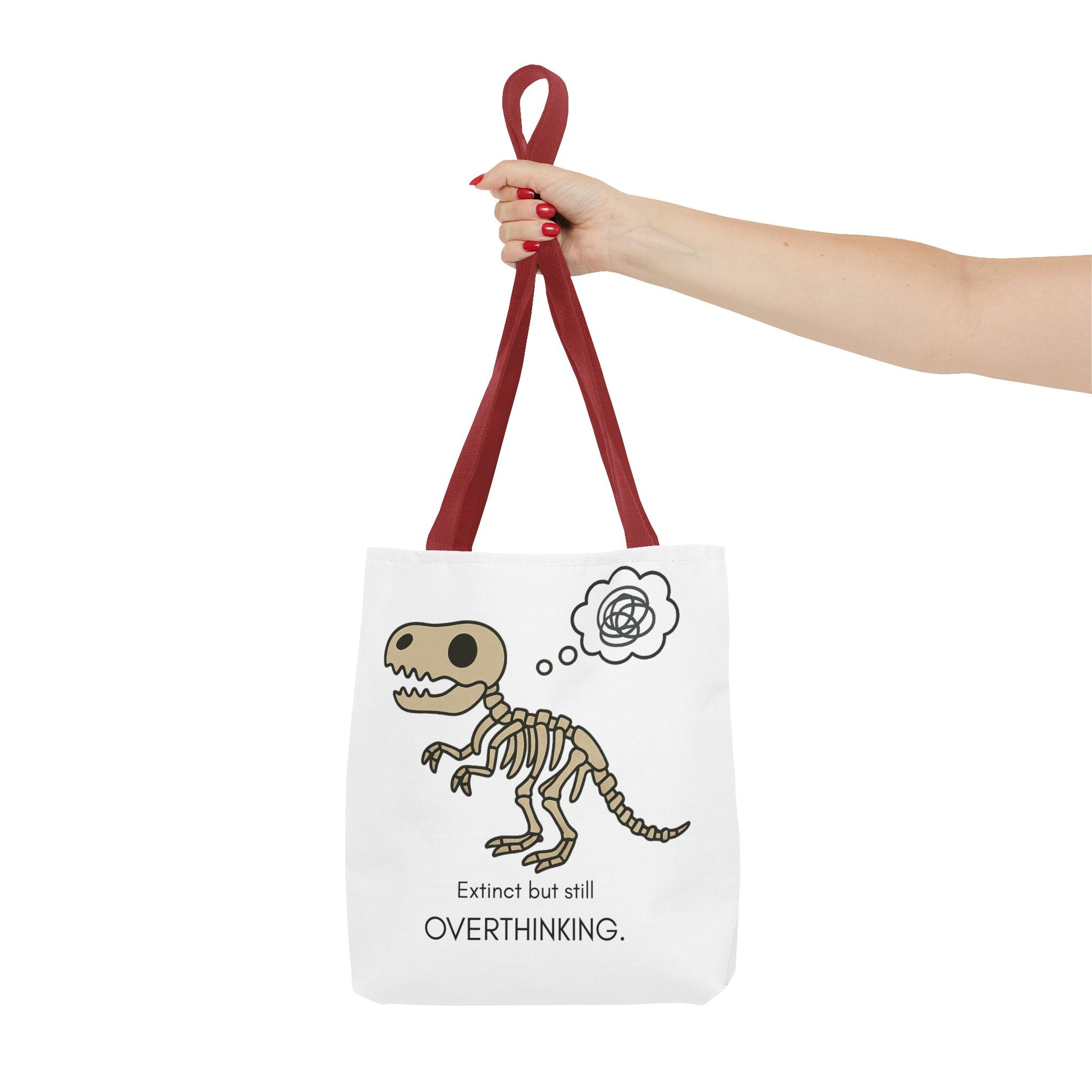 Dinosaur Tote Bag - Extinct but still OVERTHINKING, Funny Tote, Gift for Students, Eco-Friendly Carryall, Unique Shopper Bag, Cute Bag [...]