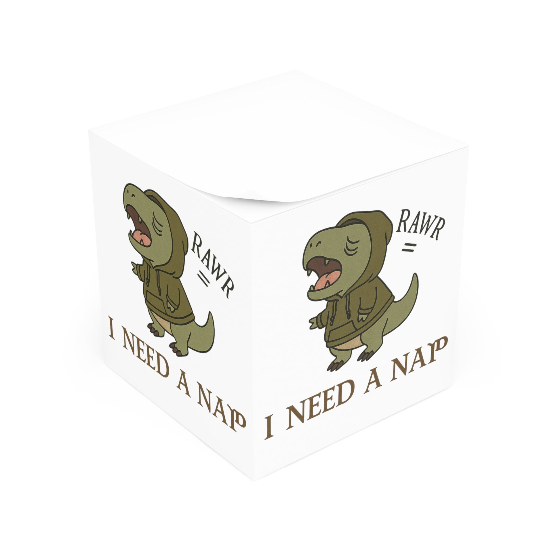 T-Rex Nap Note Cube | Cute Desk Accessory for Dinos Lovers | Fun Office Decor | Gift for Kids & Adults, Study Supplies, Journaling