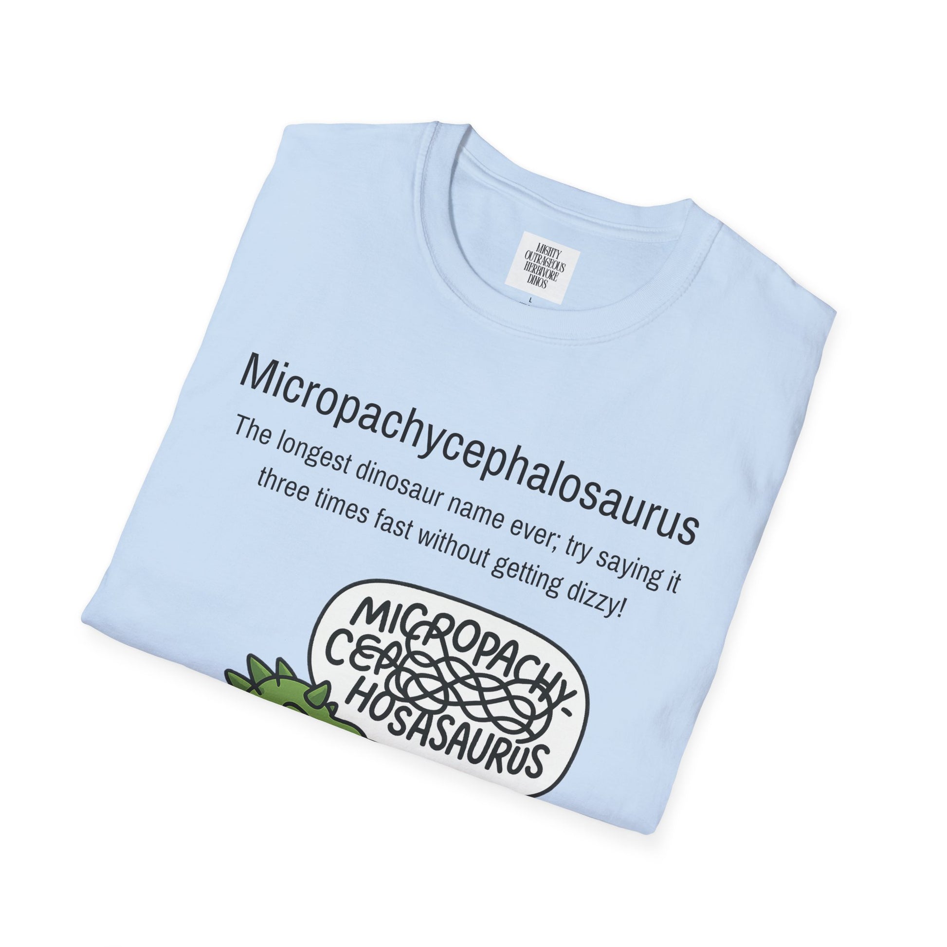 Tongue Twister Dinosaur Tee, Quirky Graphic Tee, Cute Dinosaur Apparel, Gift for Dino Lovers, Casual Wear