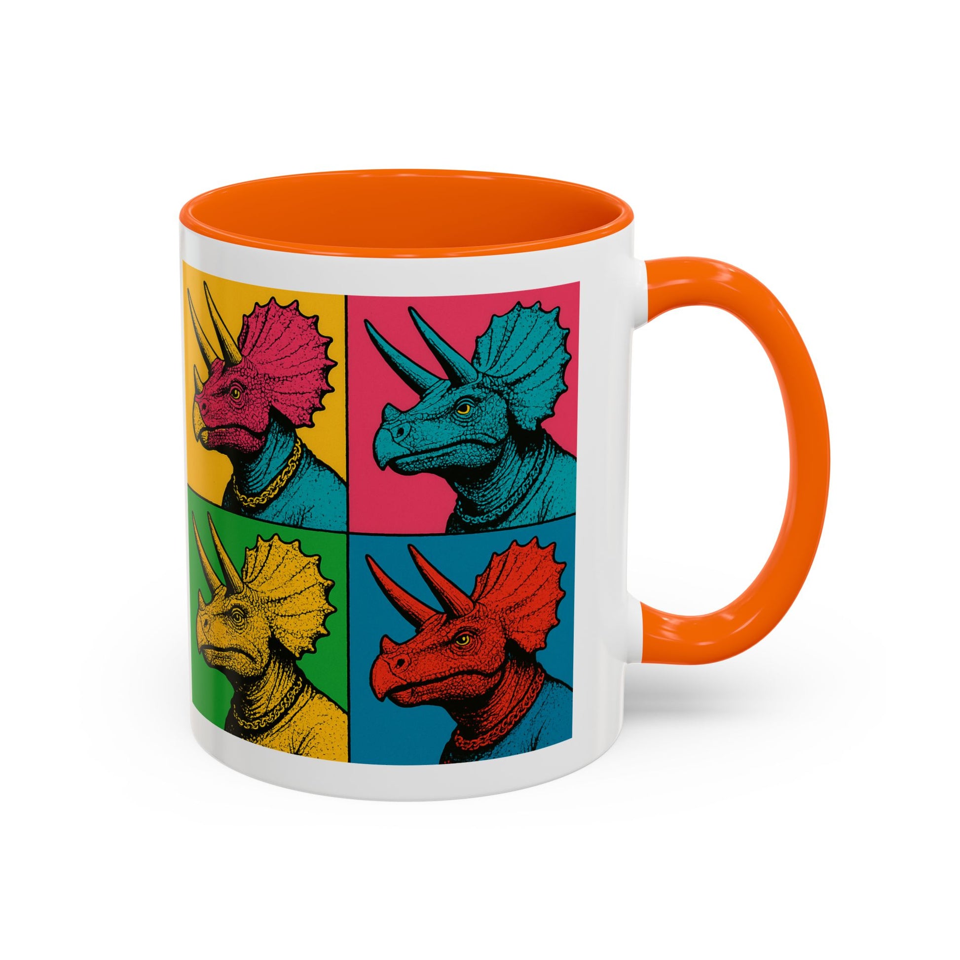 Colorful Triceratops Accent Coffee Mug - Funky Dinosaur Mug, Gift for Dino Lovers, Pop Art Coffee Cup, Holiday or Birthday Gift, Cute [...]