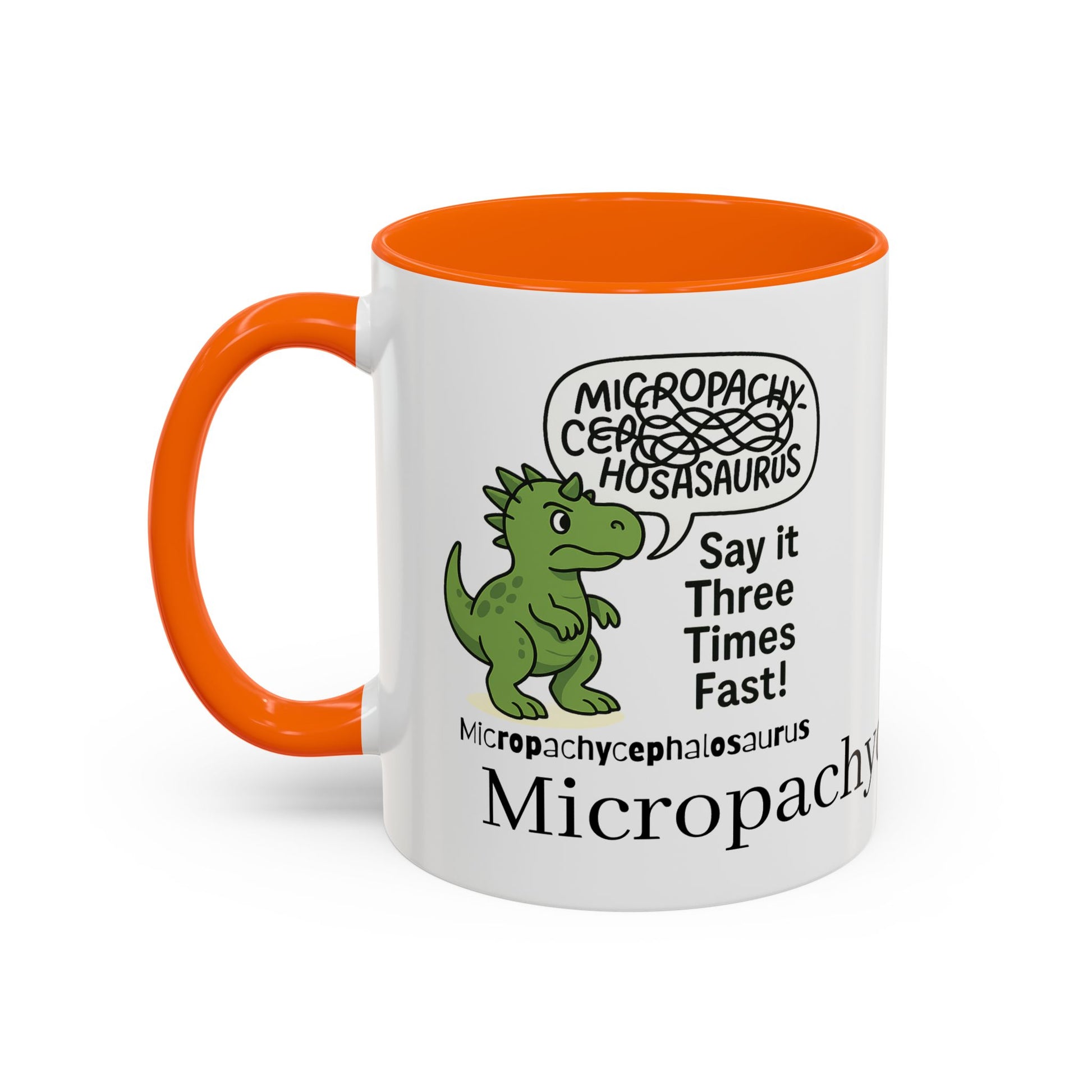 Micro Pachycephalosaurus Coffee Mug | Fun Dinosaur Drinkware, Unique Gift, Quirky Office Cup, Geeky Decor, Educational Mug